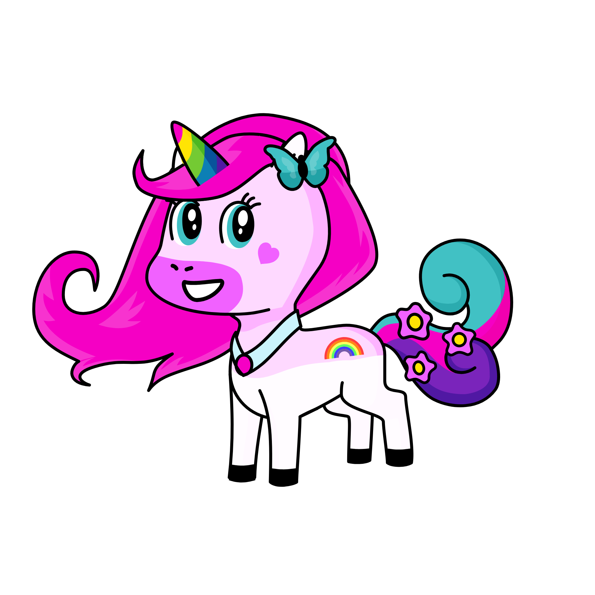 Rainbow, the unicorn