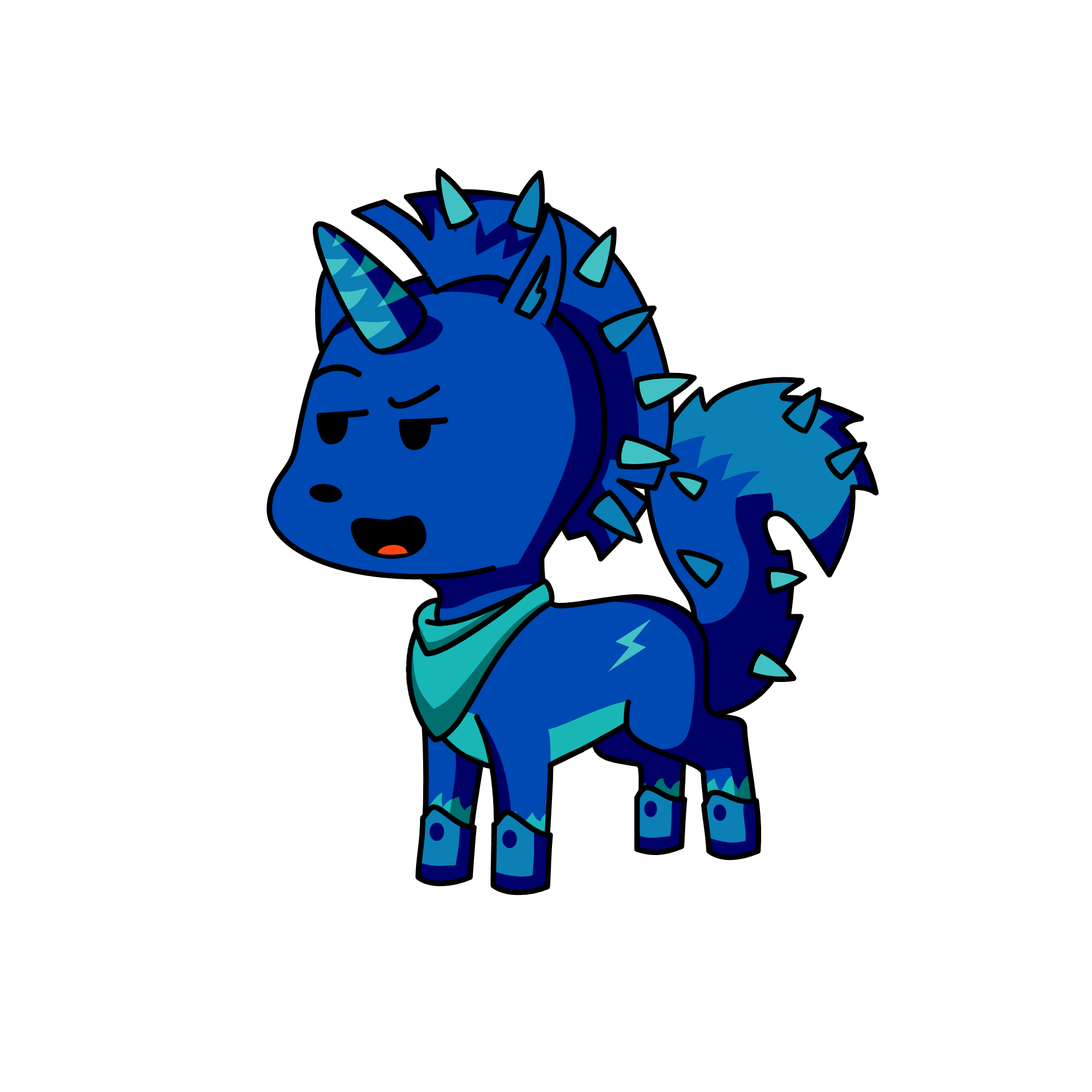cyan, the unicorn