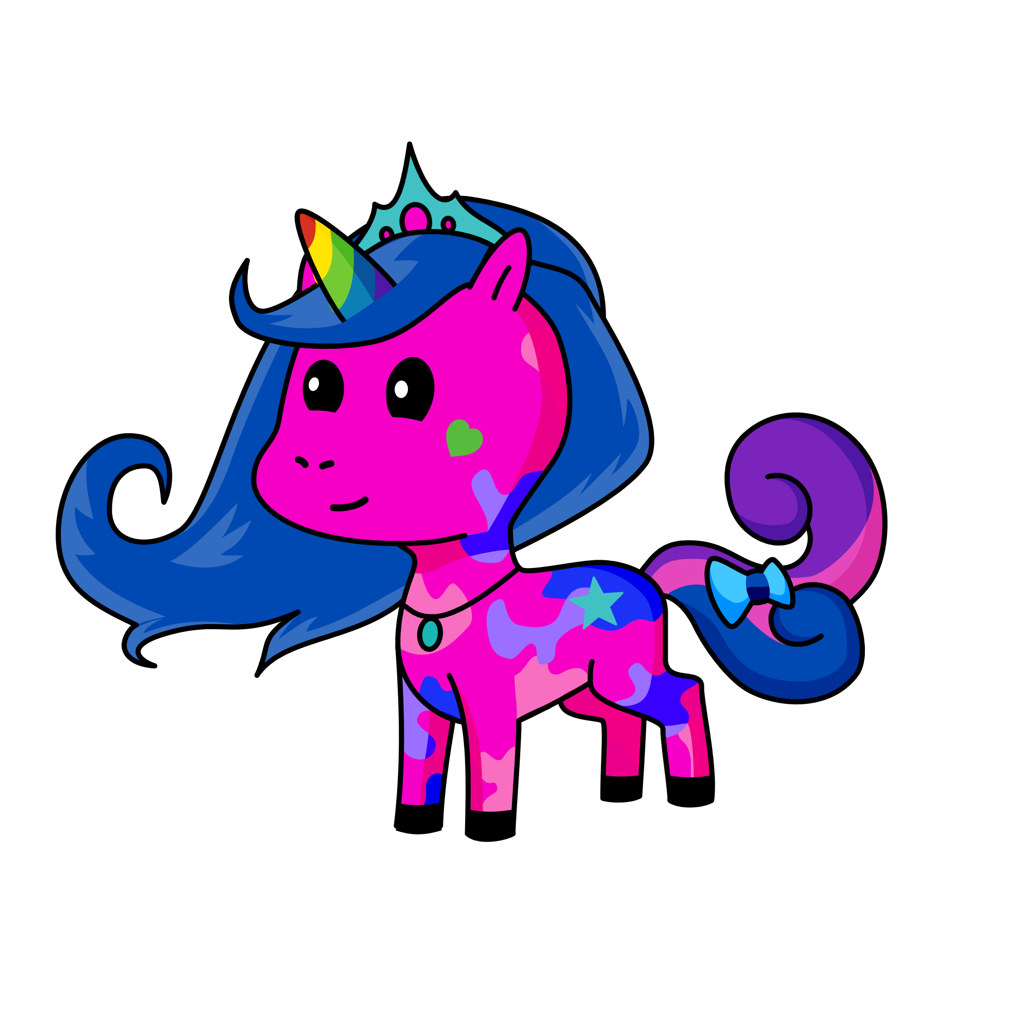 Rainbow love , the unicorn