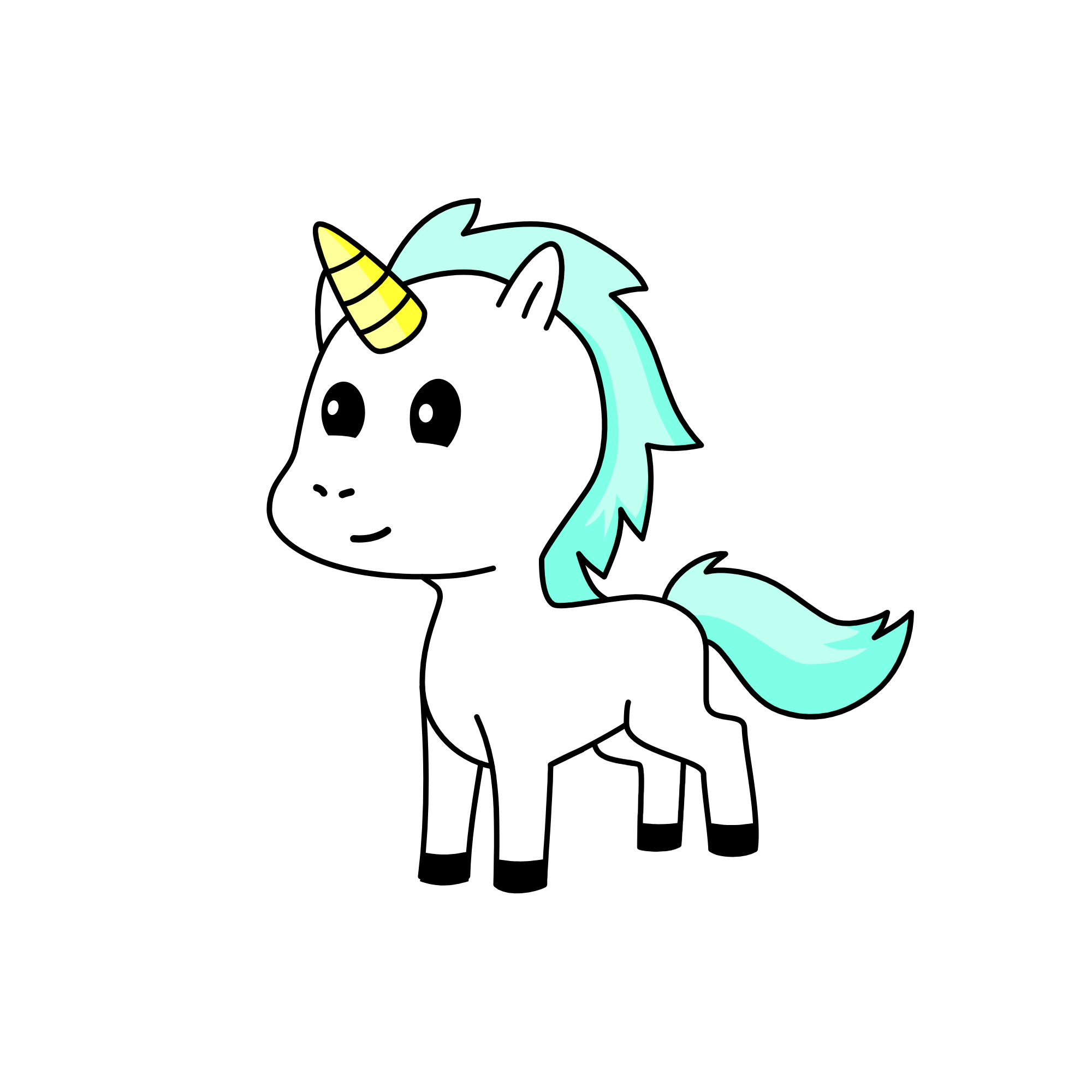 blue face butt face, the unicorn