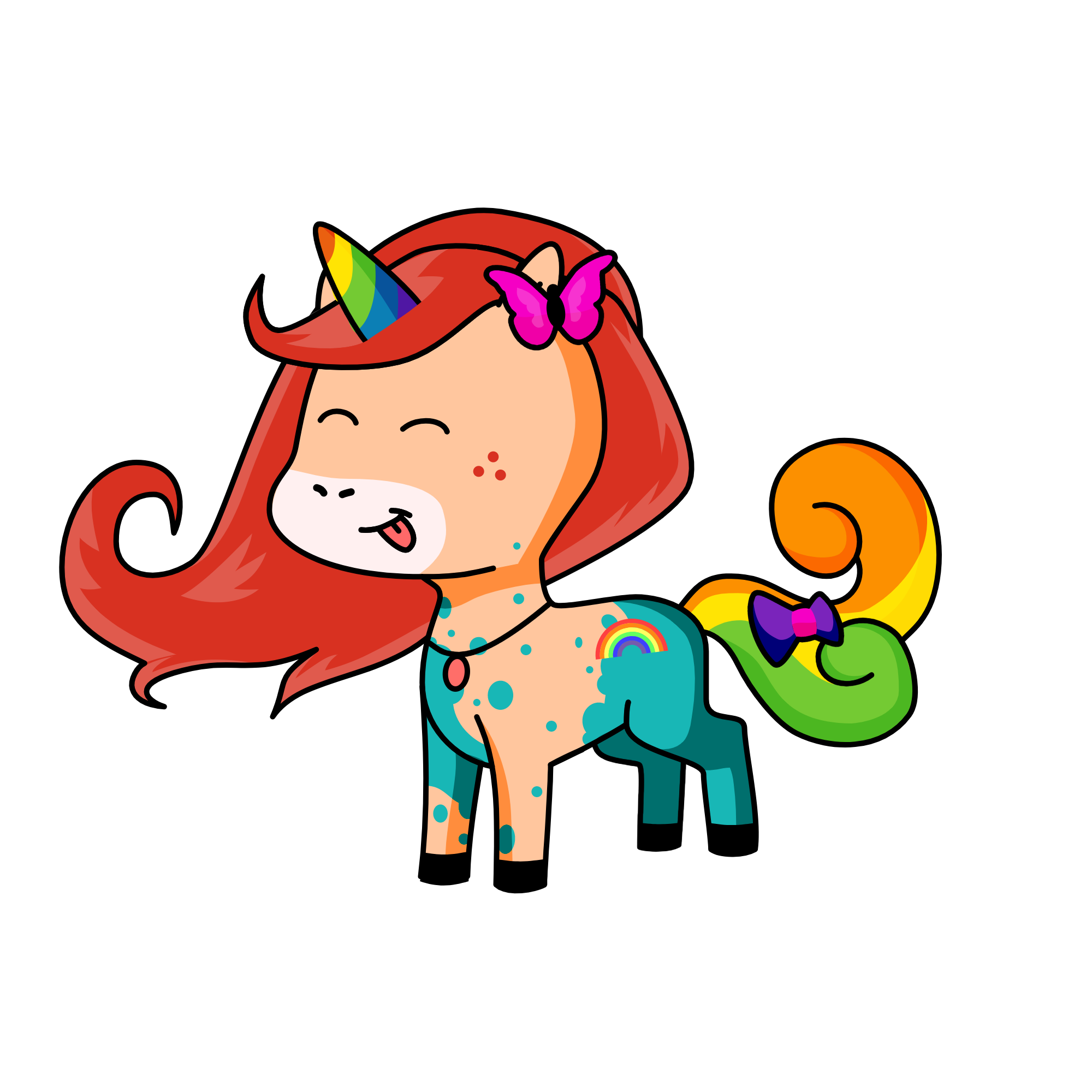 Rainbow, the unicorn