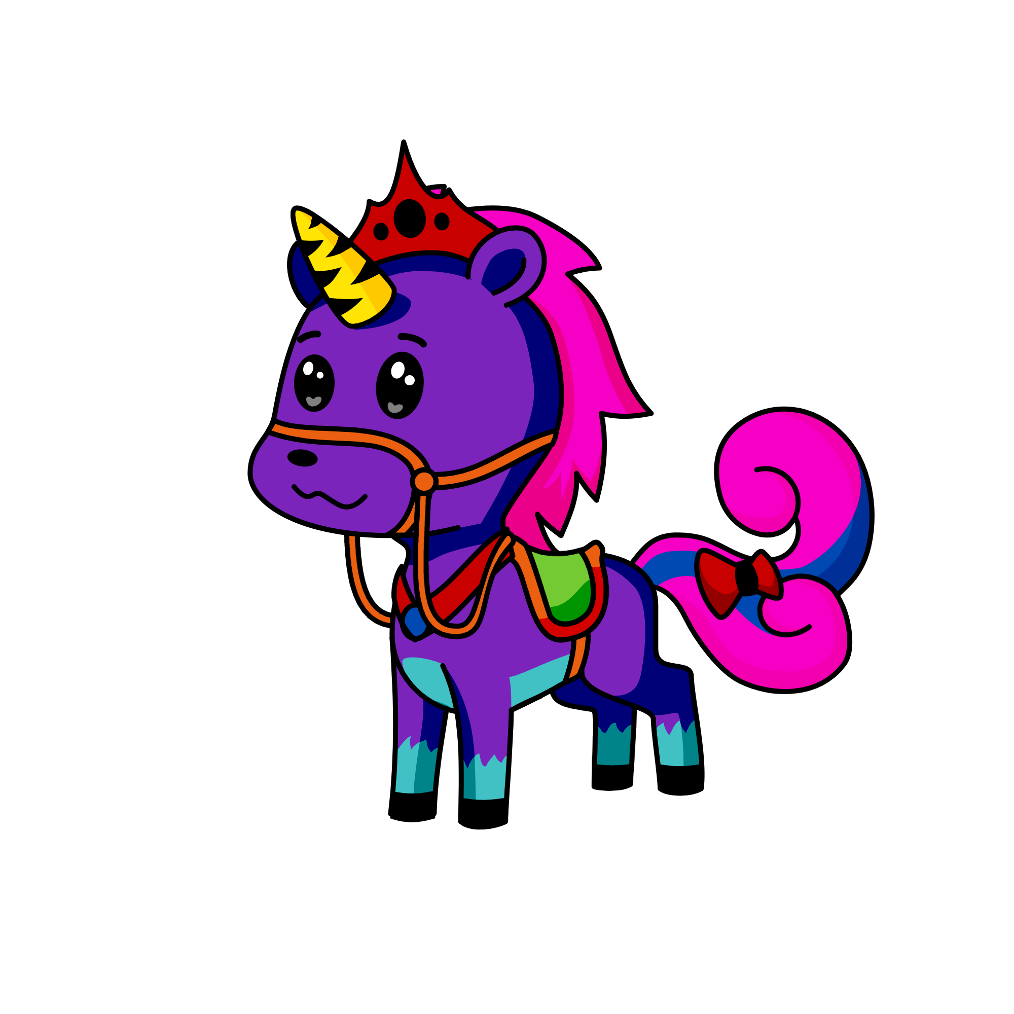 Violet Galloper, the unicorn