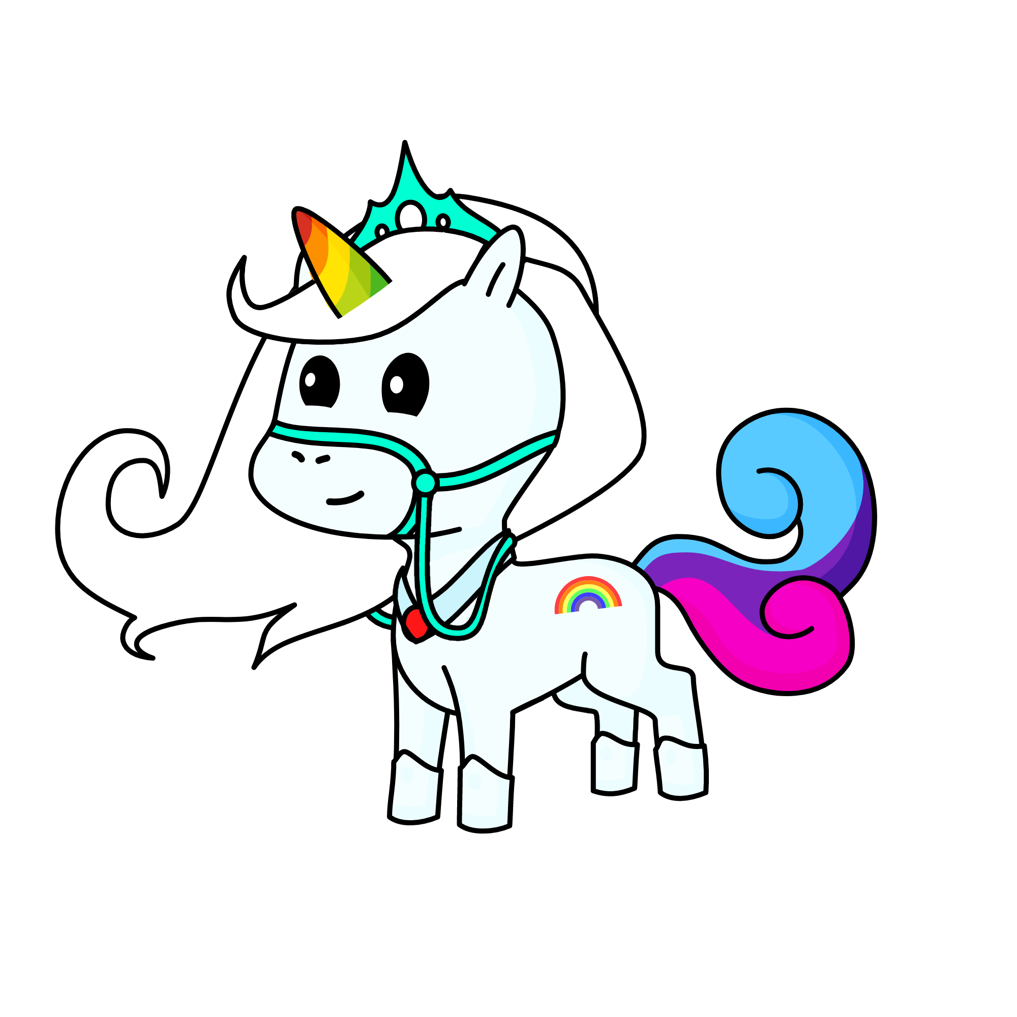 Rainbow, the unicorn