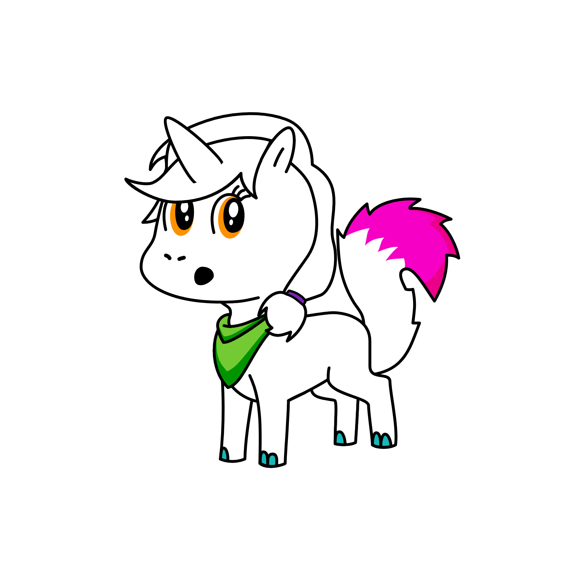 Curly, the unicorn