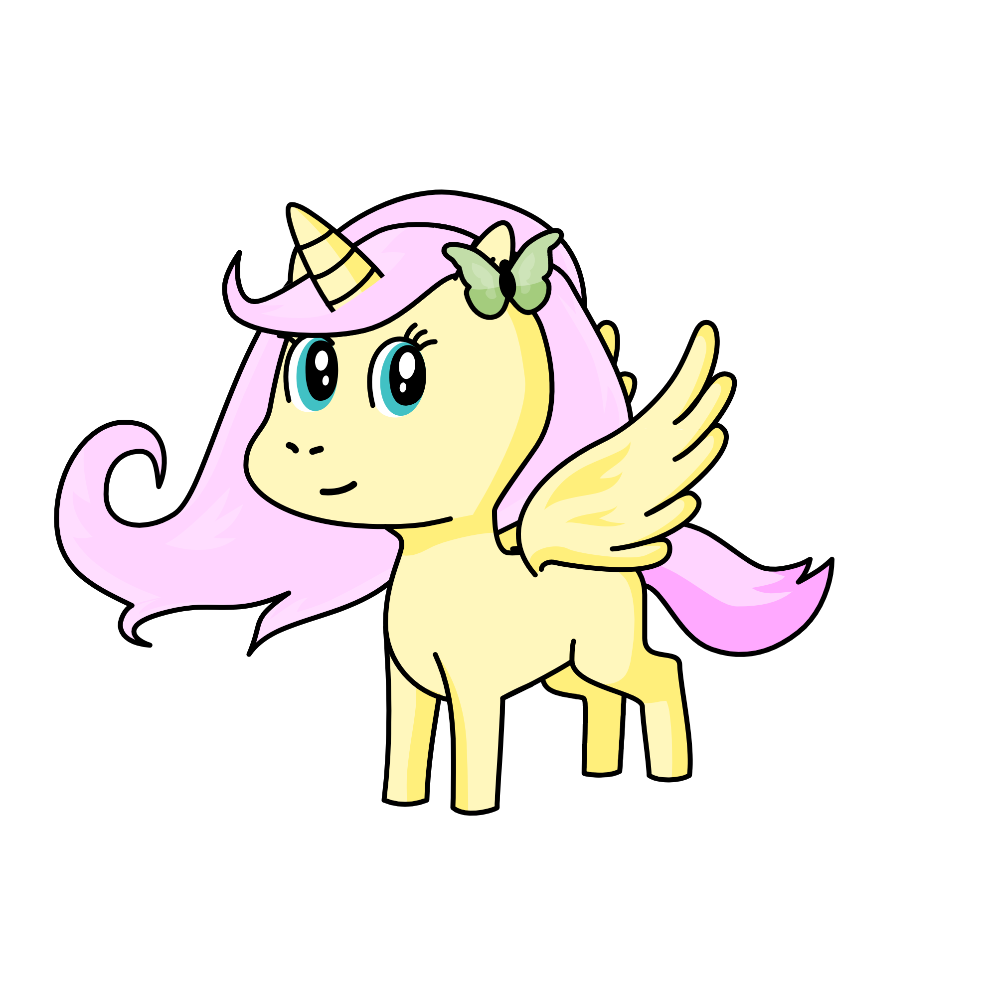 fluttershy, the unicorn