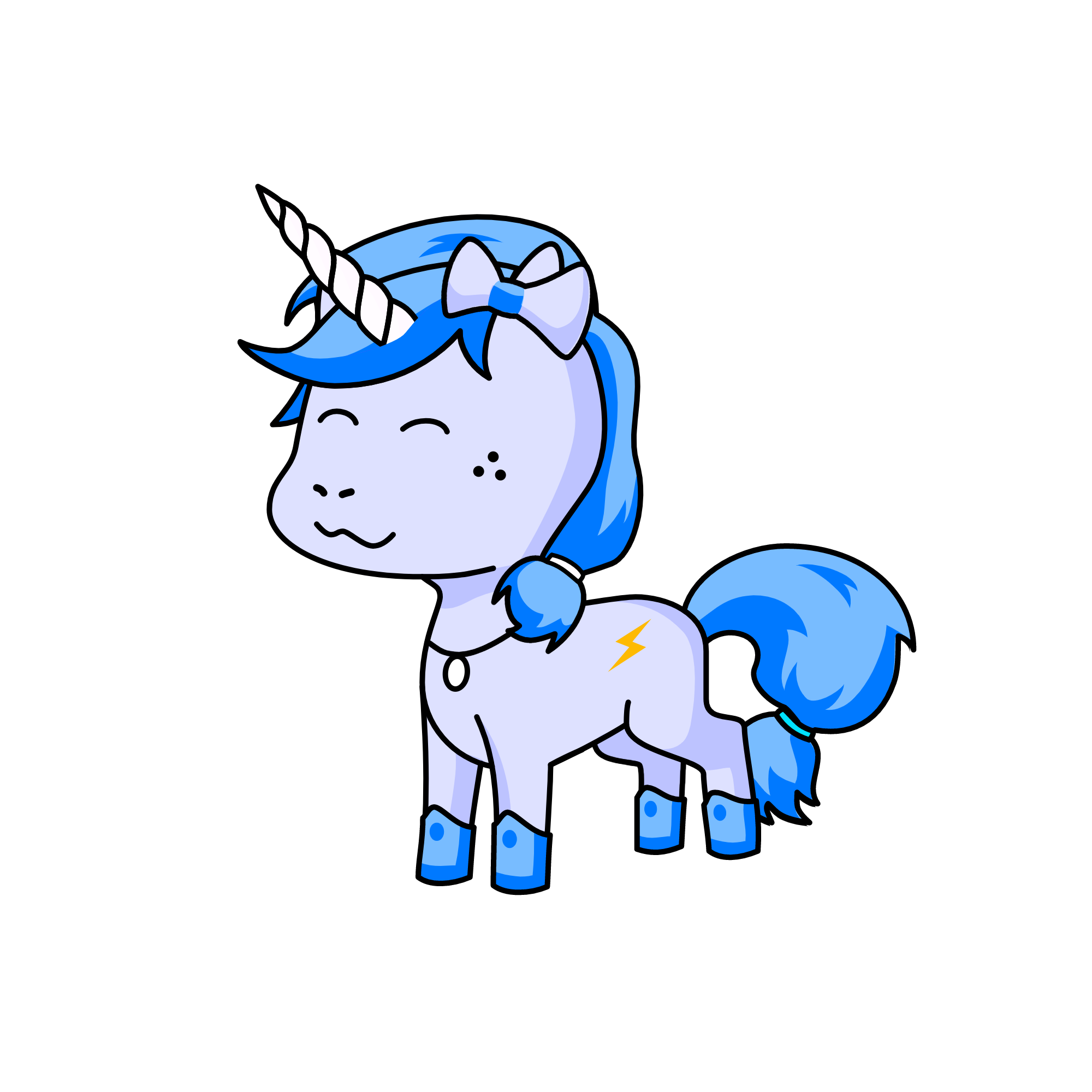 blue crusader, the unicorn