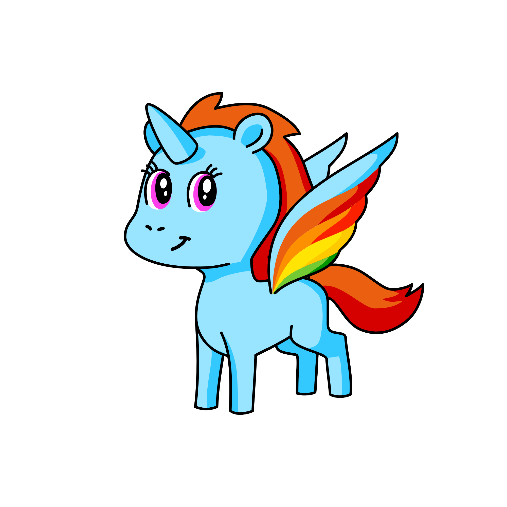 rainbow dash, the unicorn