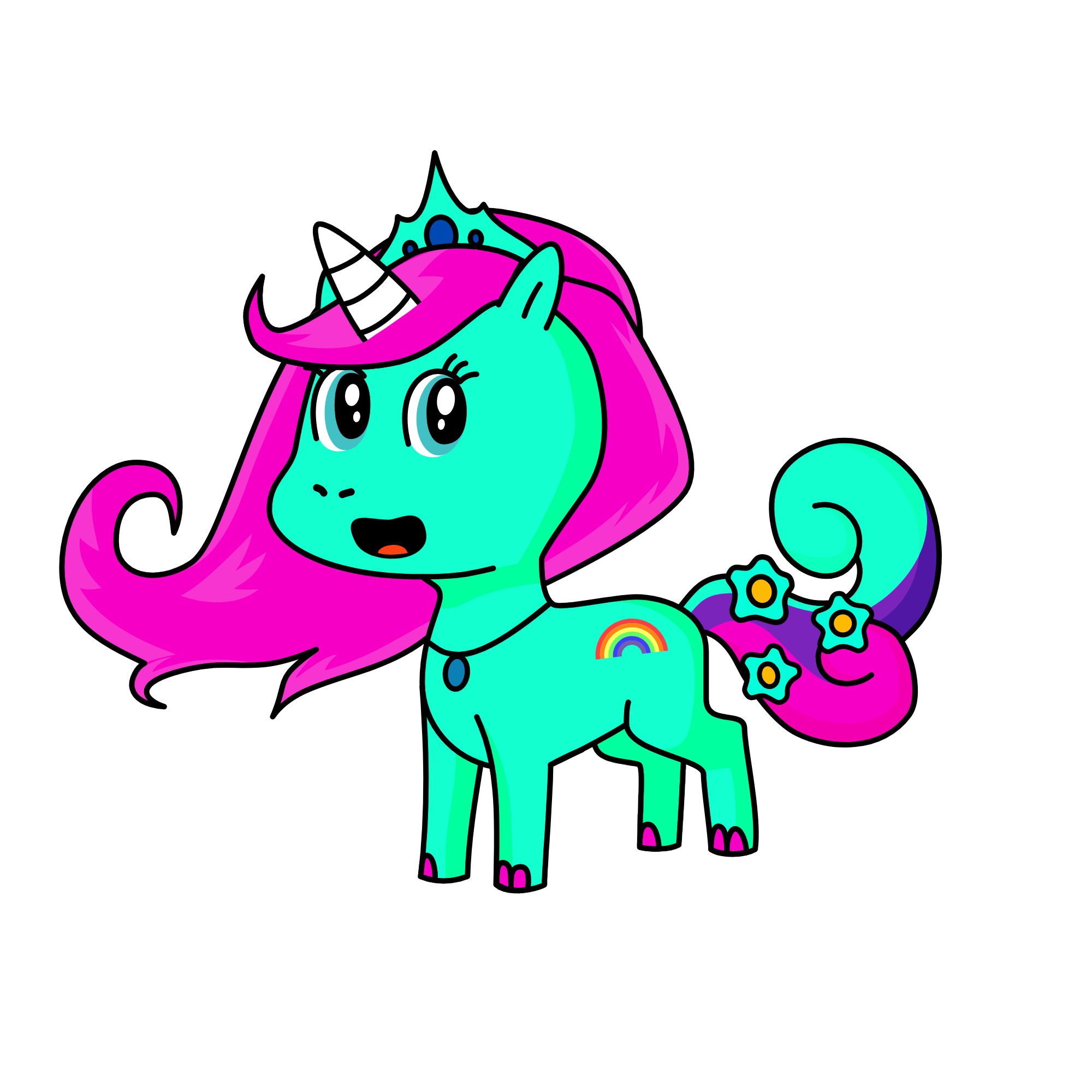 prinsess blue, the unicorn