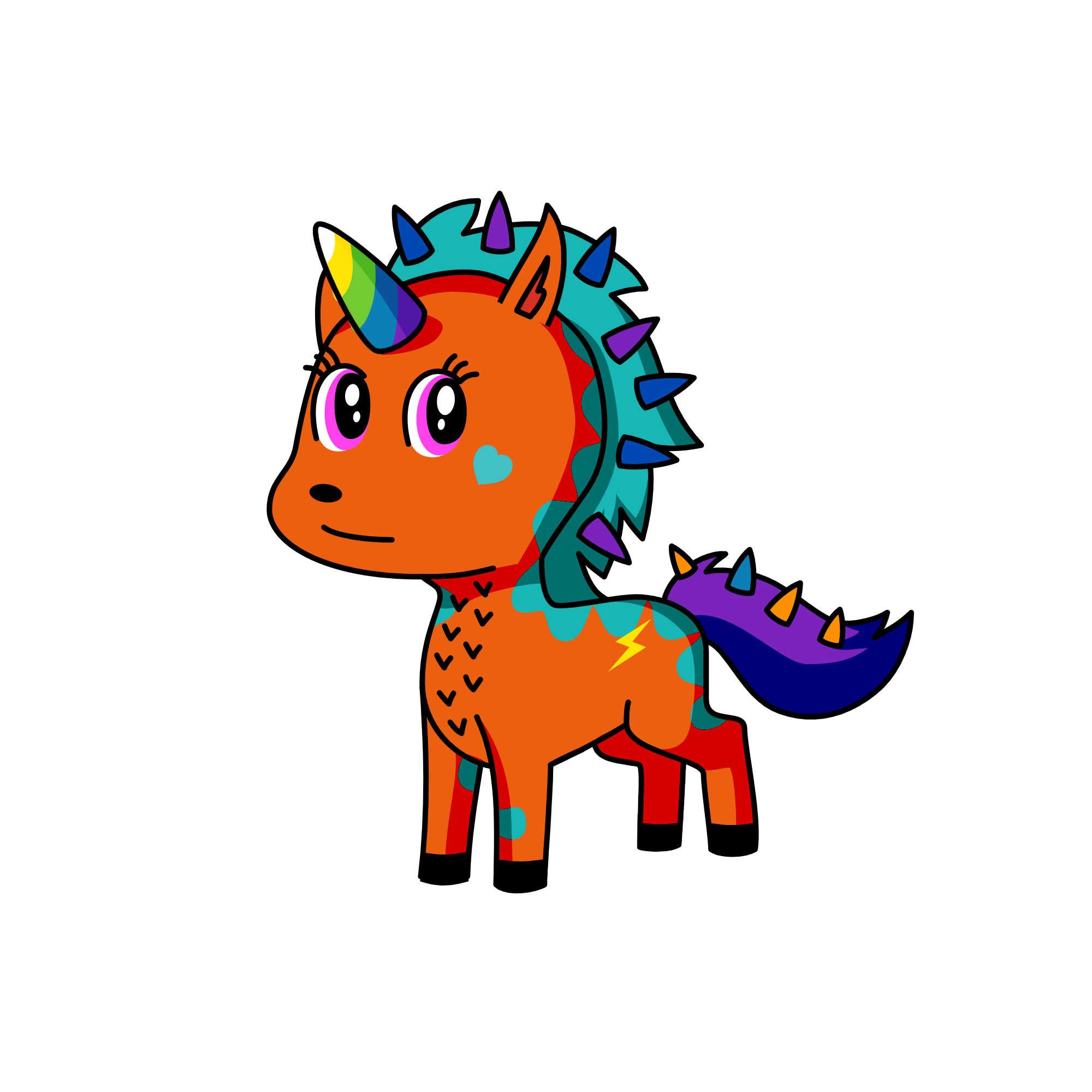half wolf half depressed half demon unicorn fairy with superpowers and can kill you in your sleep, the unicorn