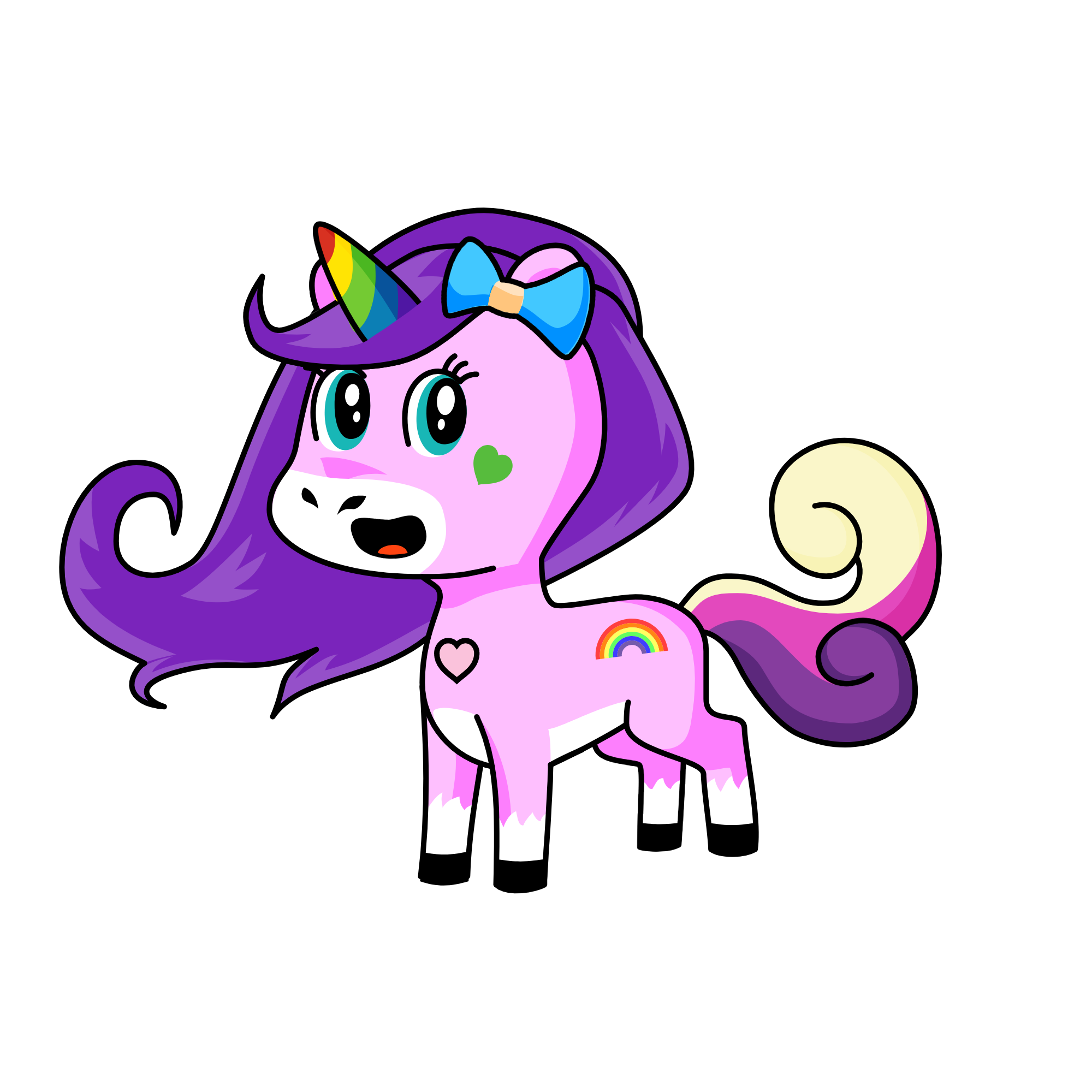 apple pink, the unicorn