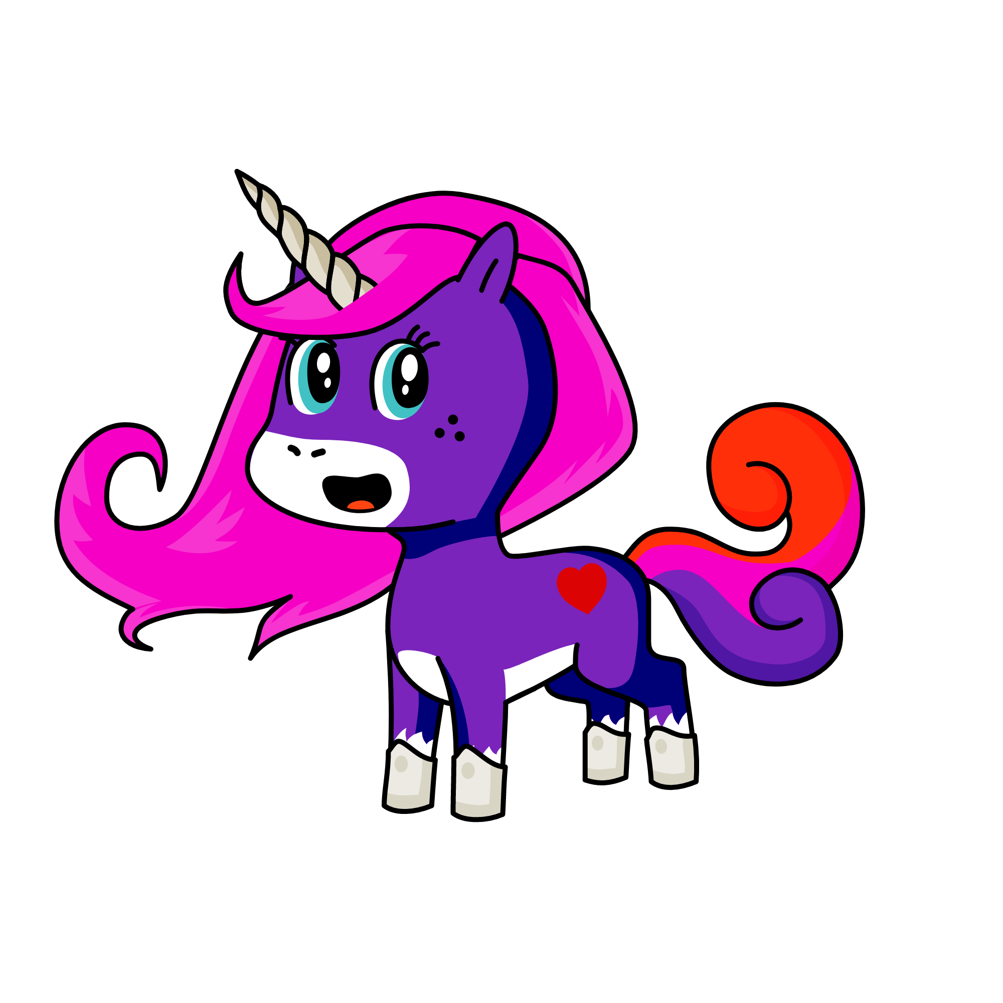 pony, the unicorn