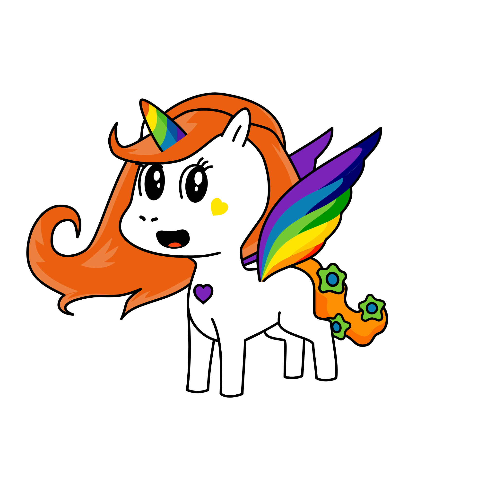 Rainbow Shimmer Rain, the unicorn