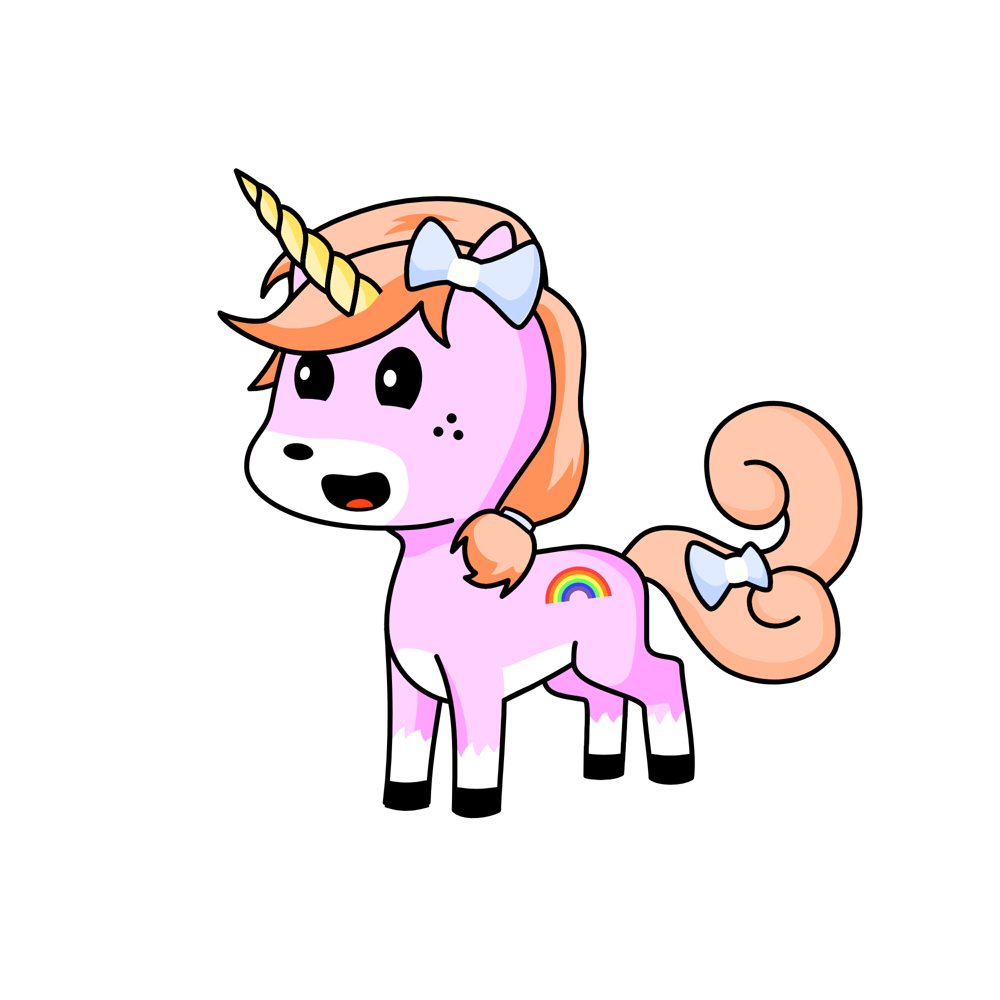 cute, the unicorn