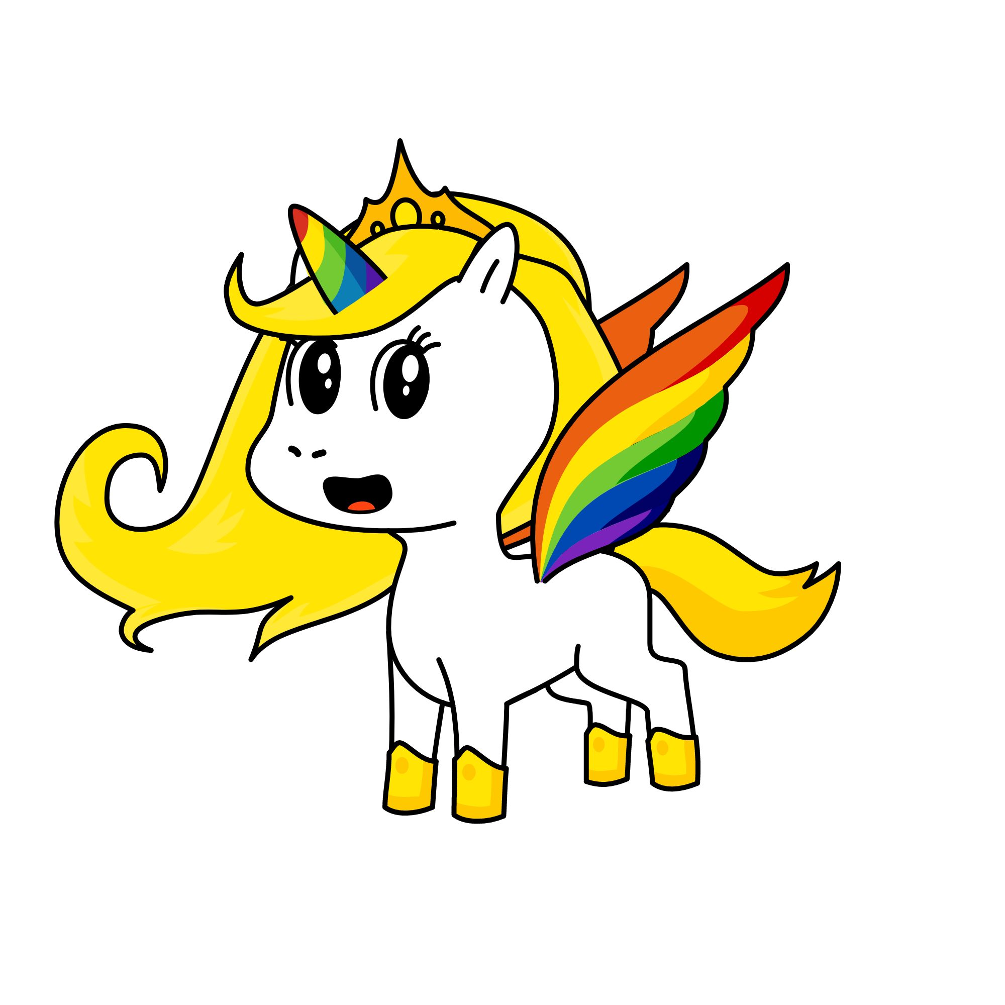 Queen Rainbow, the unicorn