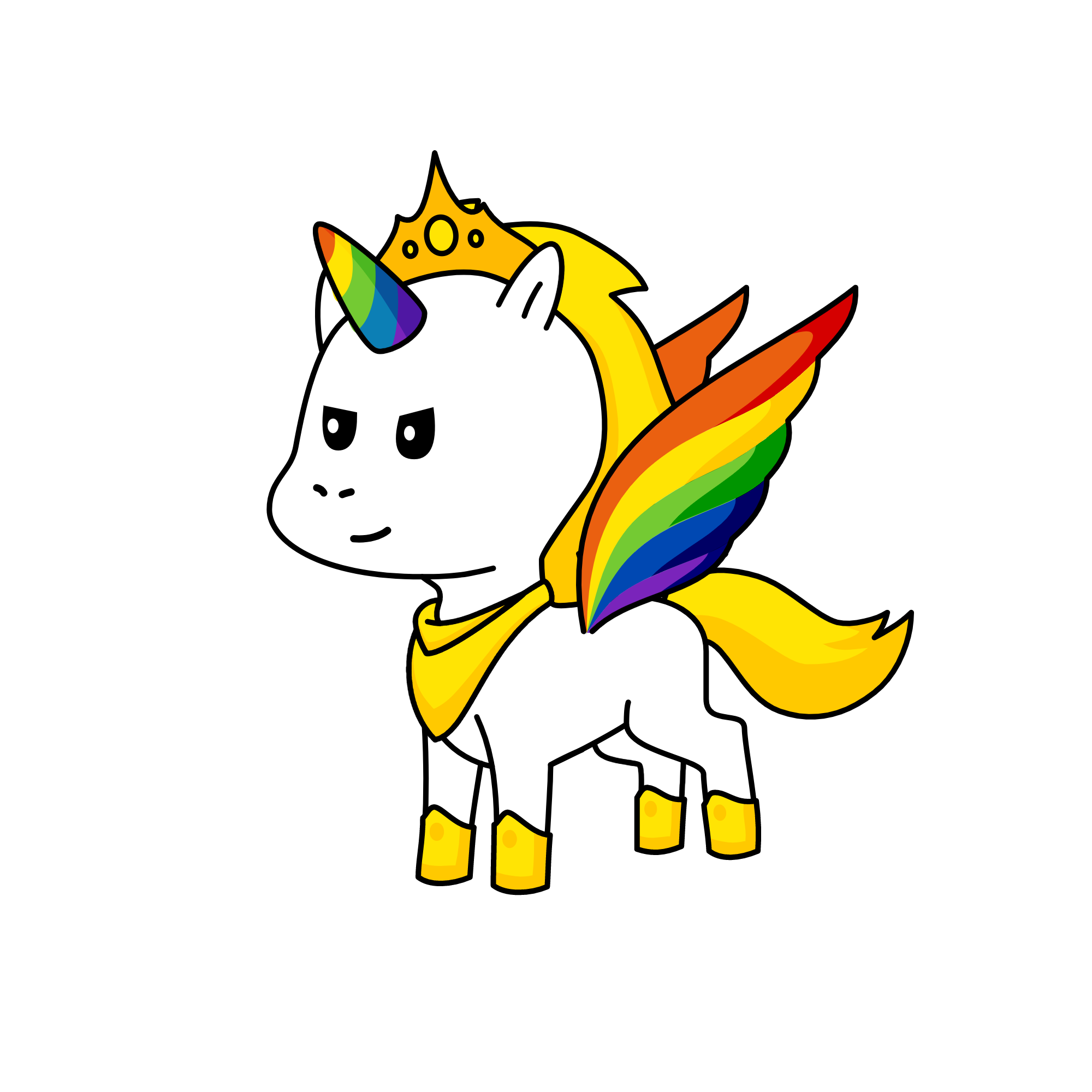King Rainbow, the unicorn