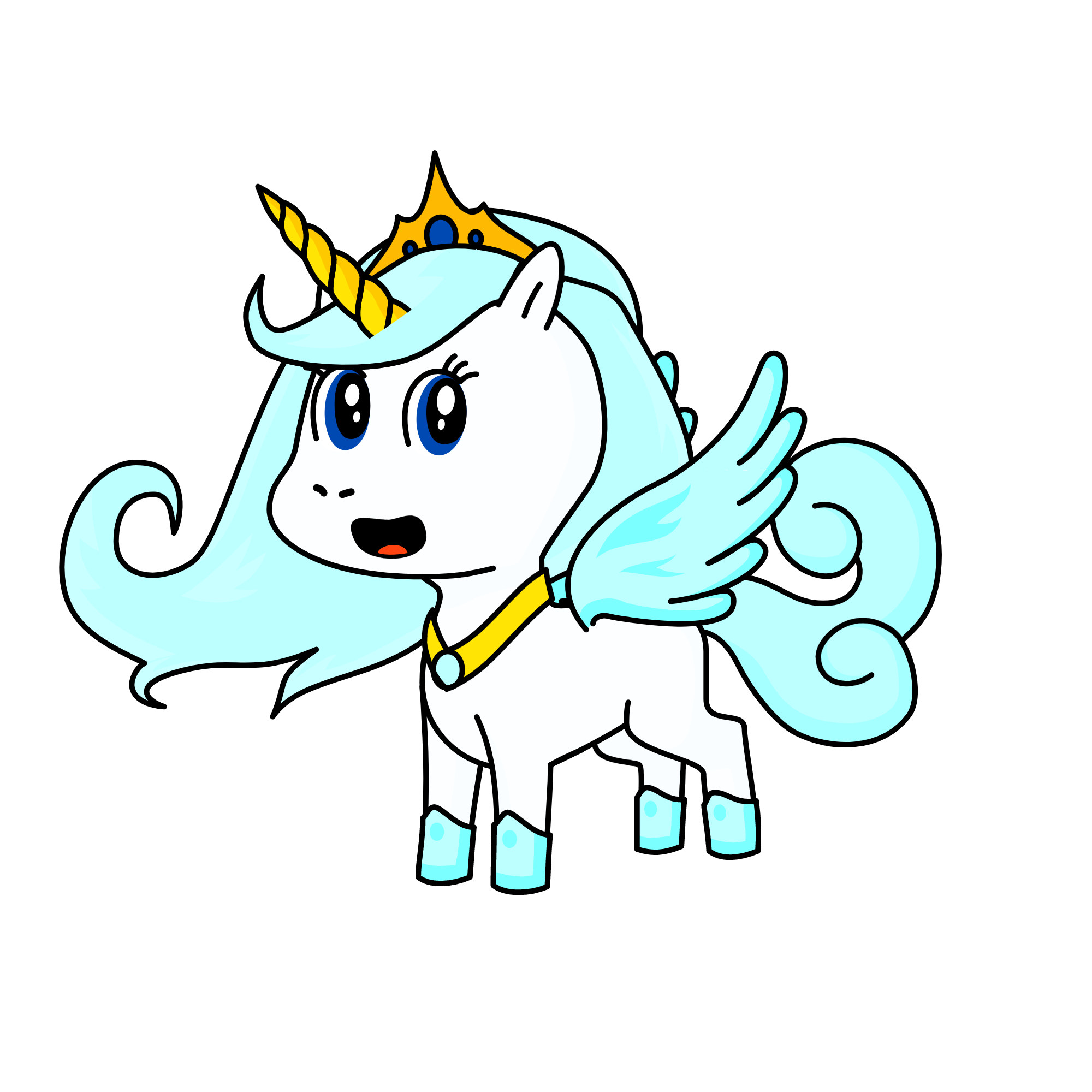 Cloudy, the unicorn