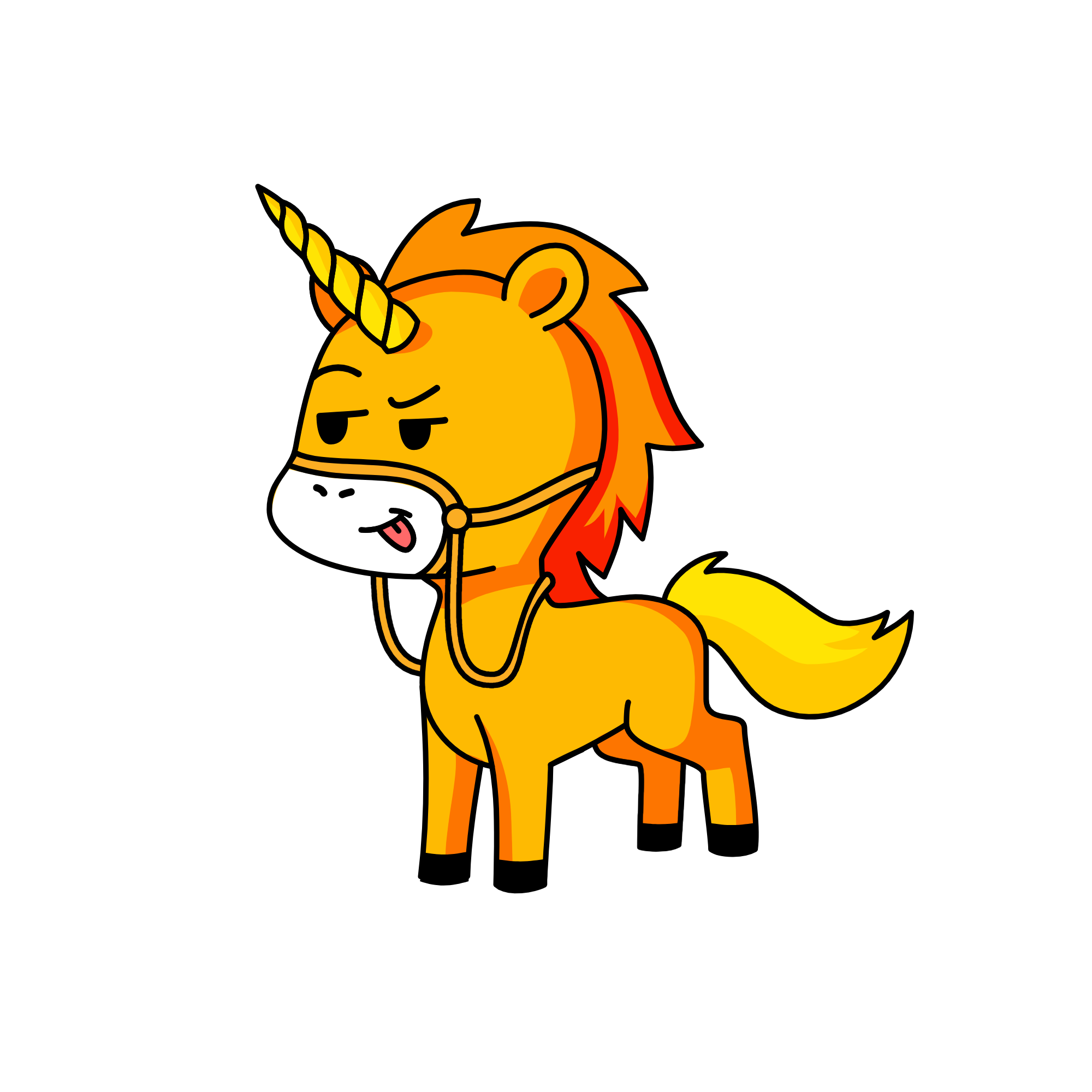 Orange, the unicorn