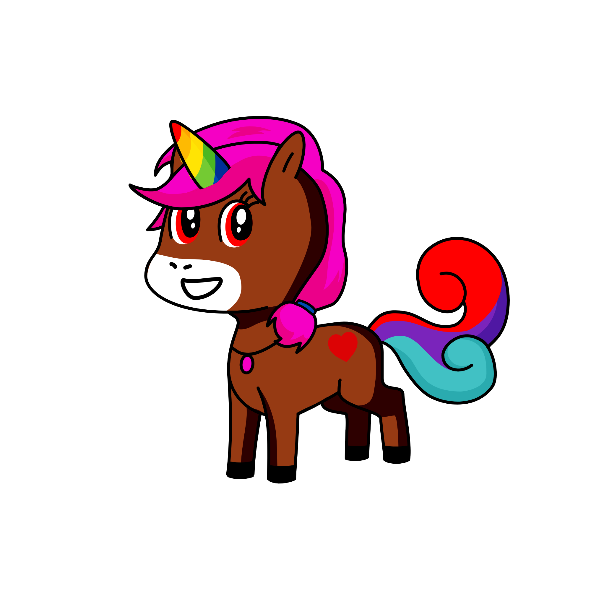 Magenta, the unicorn