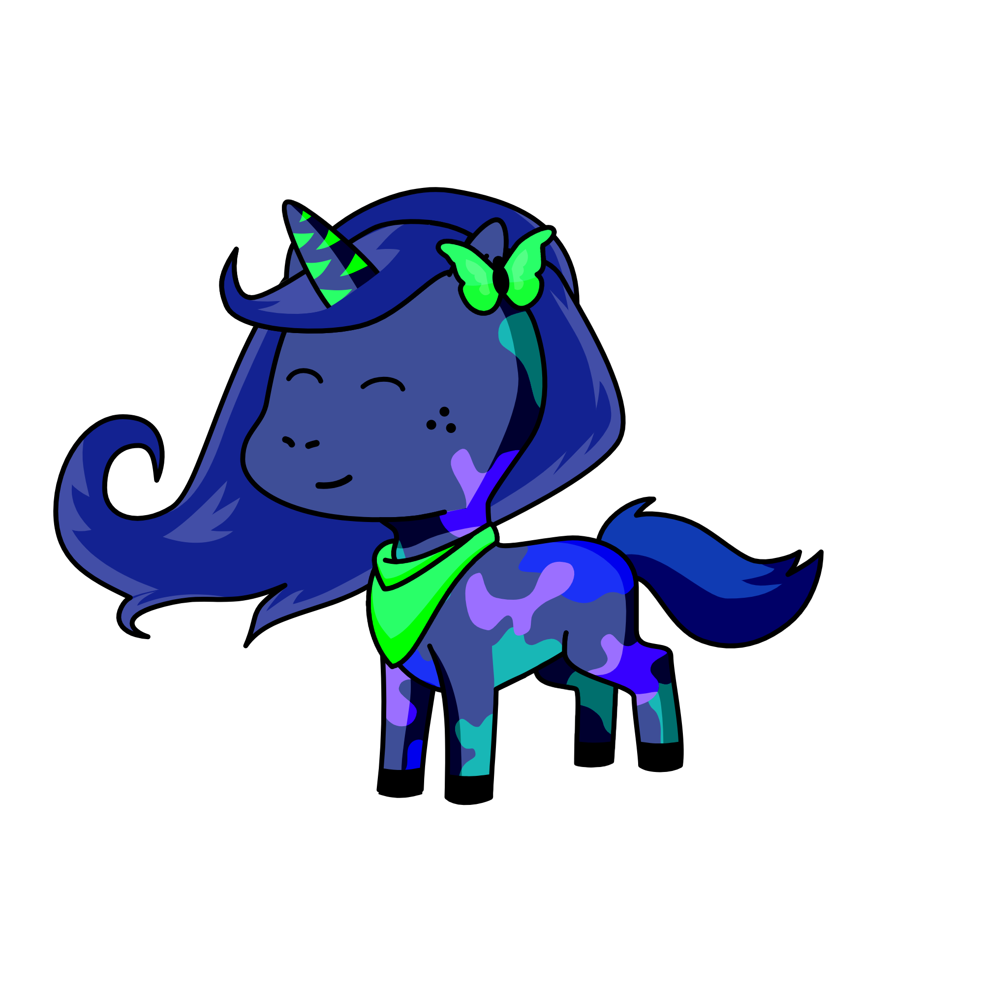 Luna moth, the unicorn