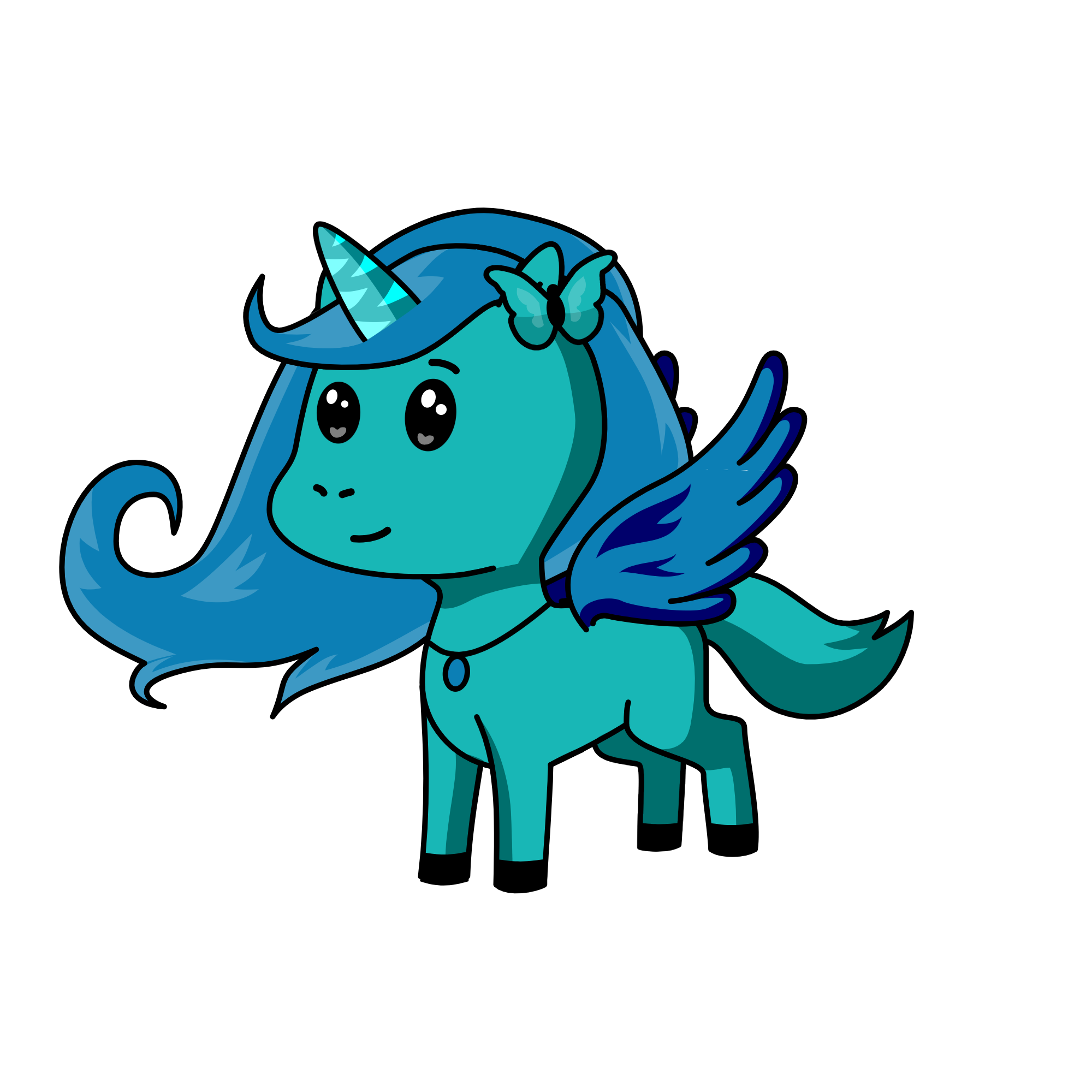 bluesy, the unicorn