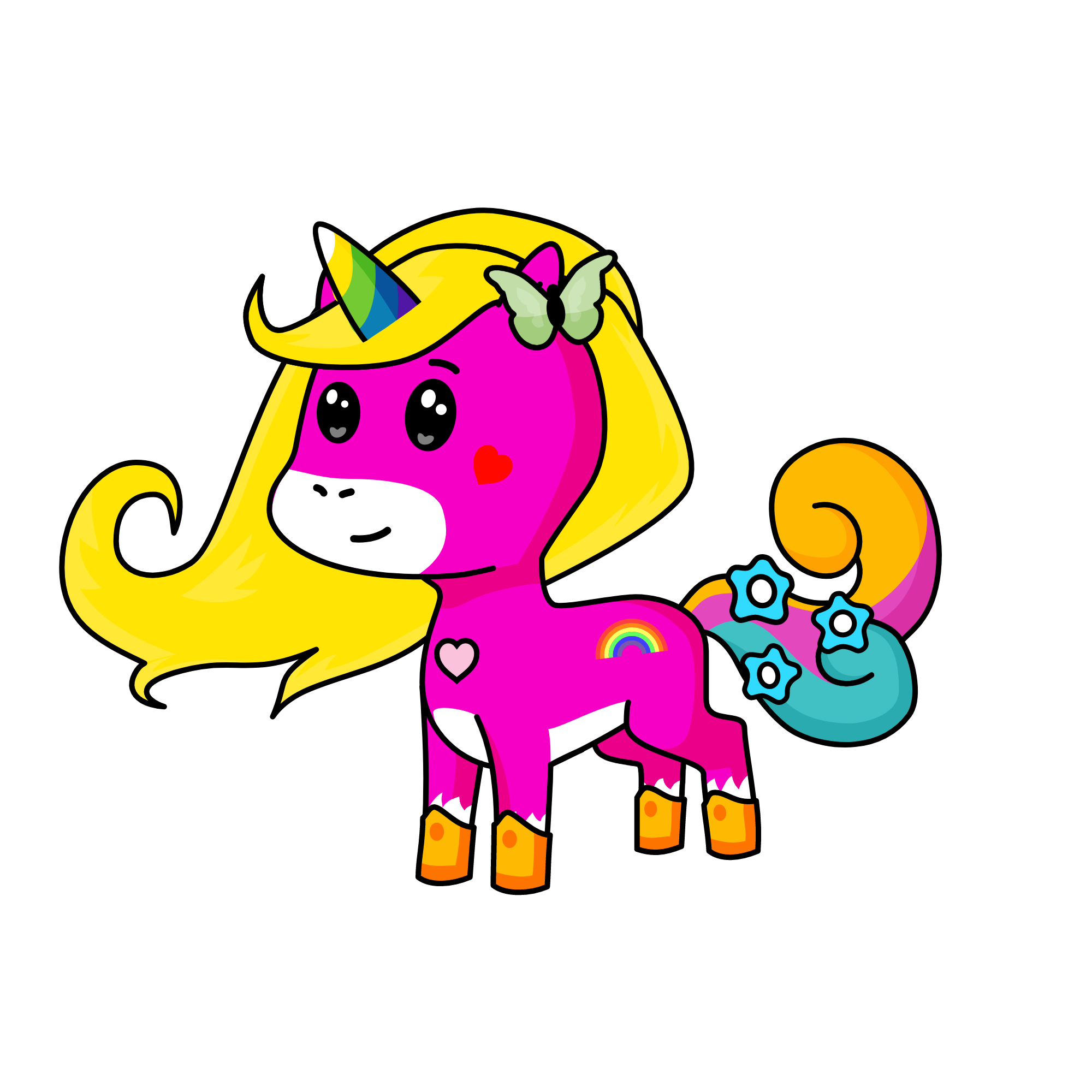 Rainbow, the unicorn