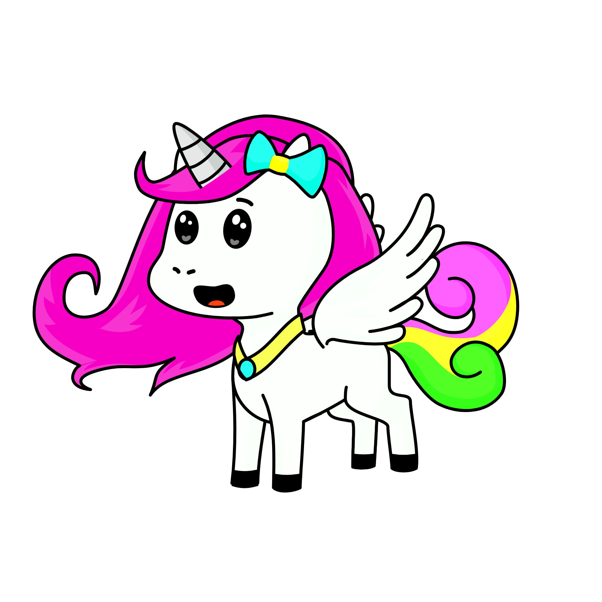 Rainbow cookie, the unicorn