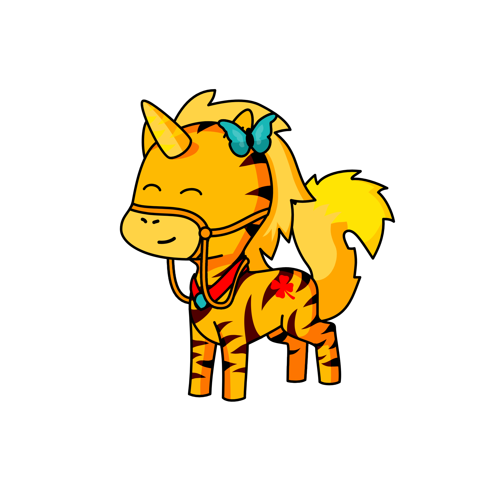tiger, the unicorn