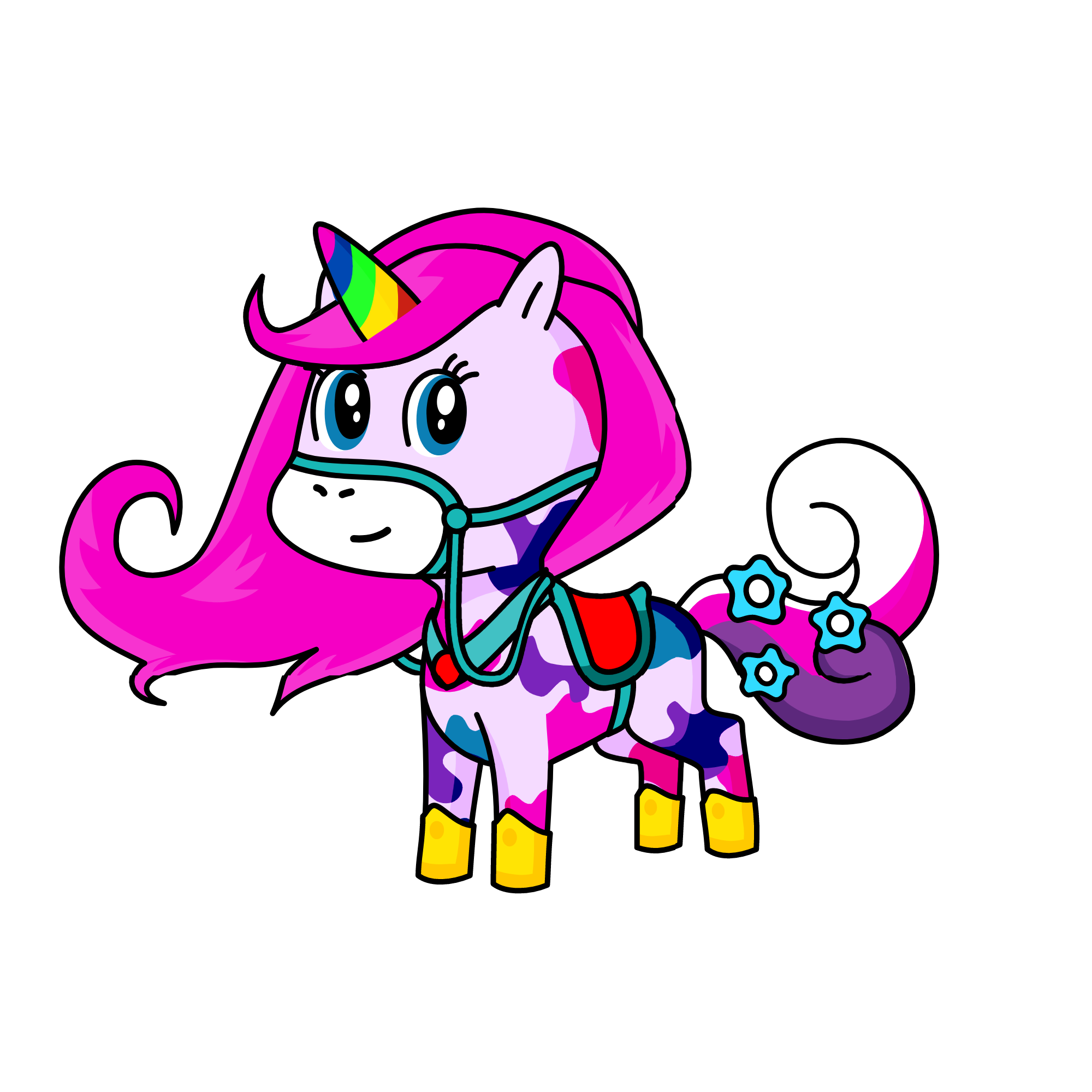 Rainbow Princess Bonie, the unicorn