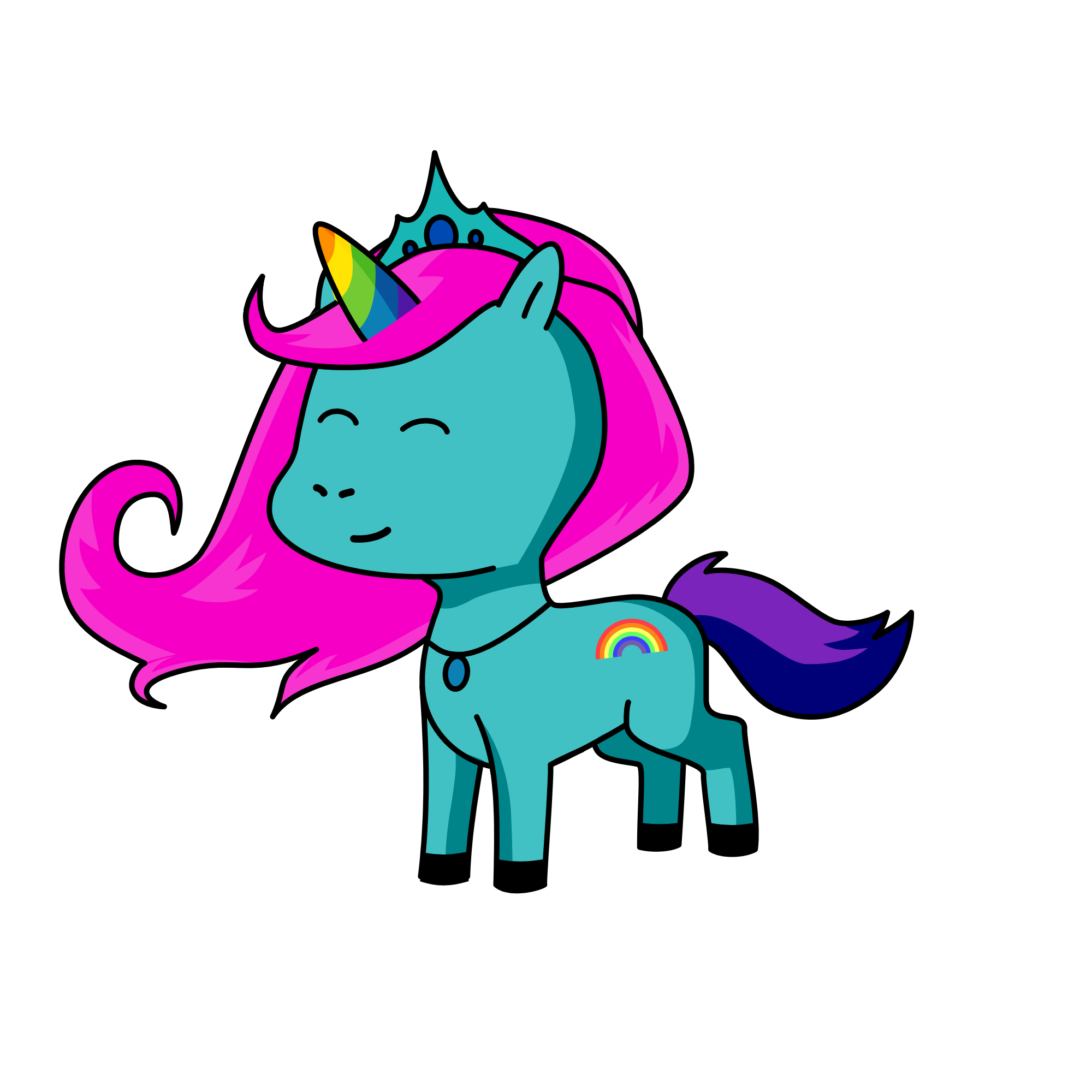 Rainbow , the unicorn