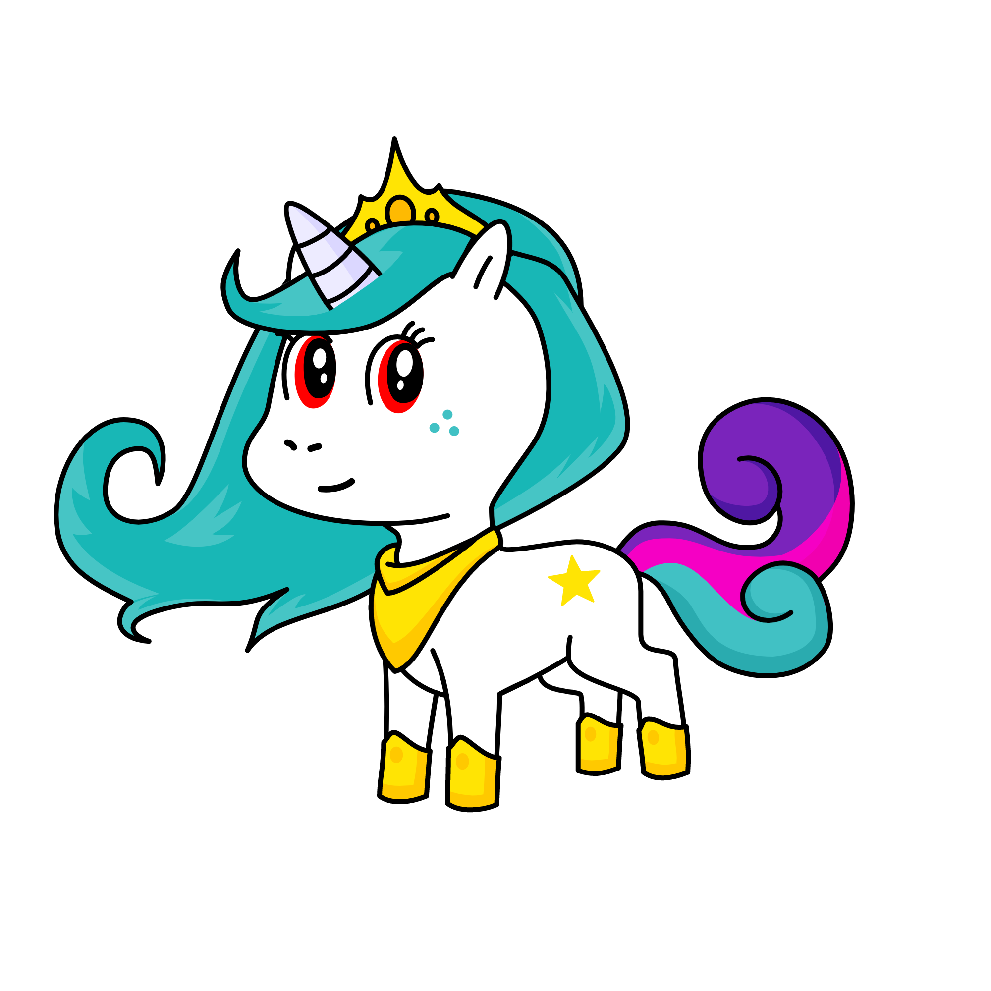 Princess celestia (born), the unicorn