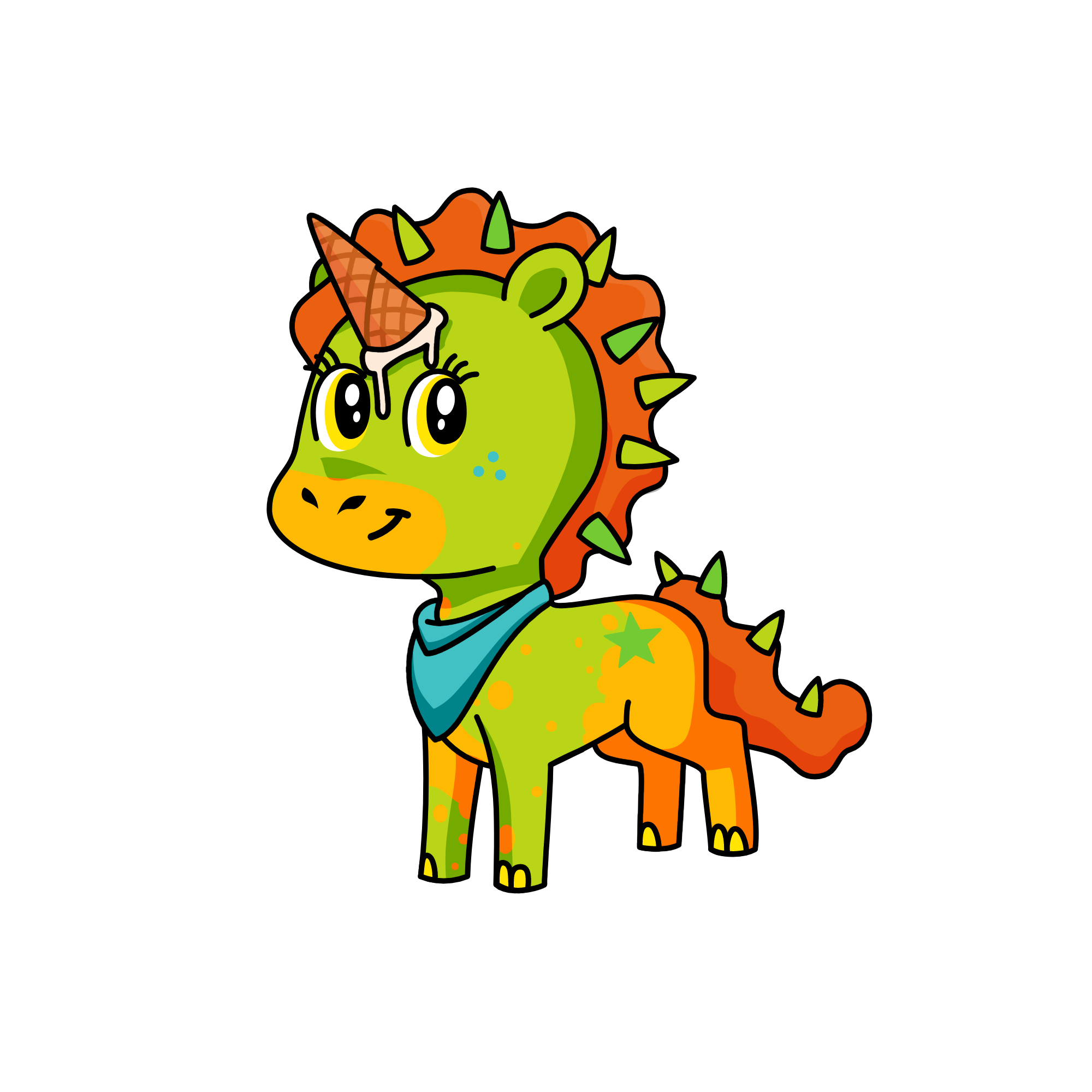 Smushed Pea, the unicorn