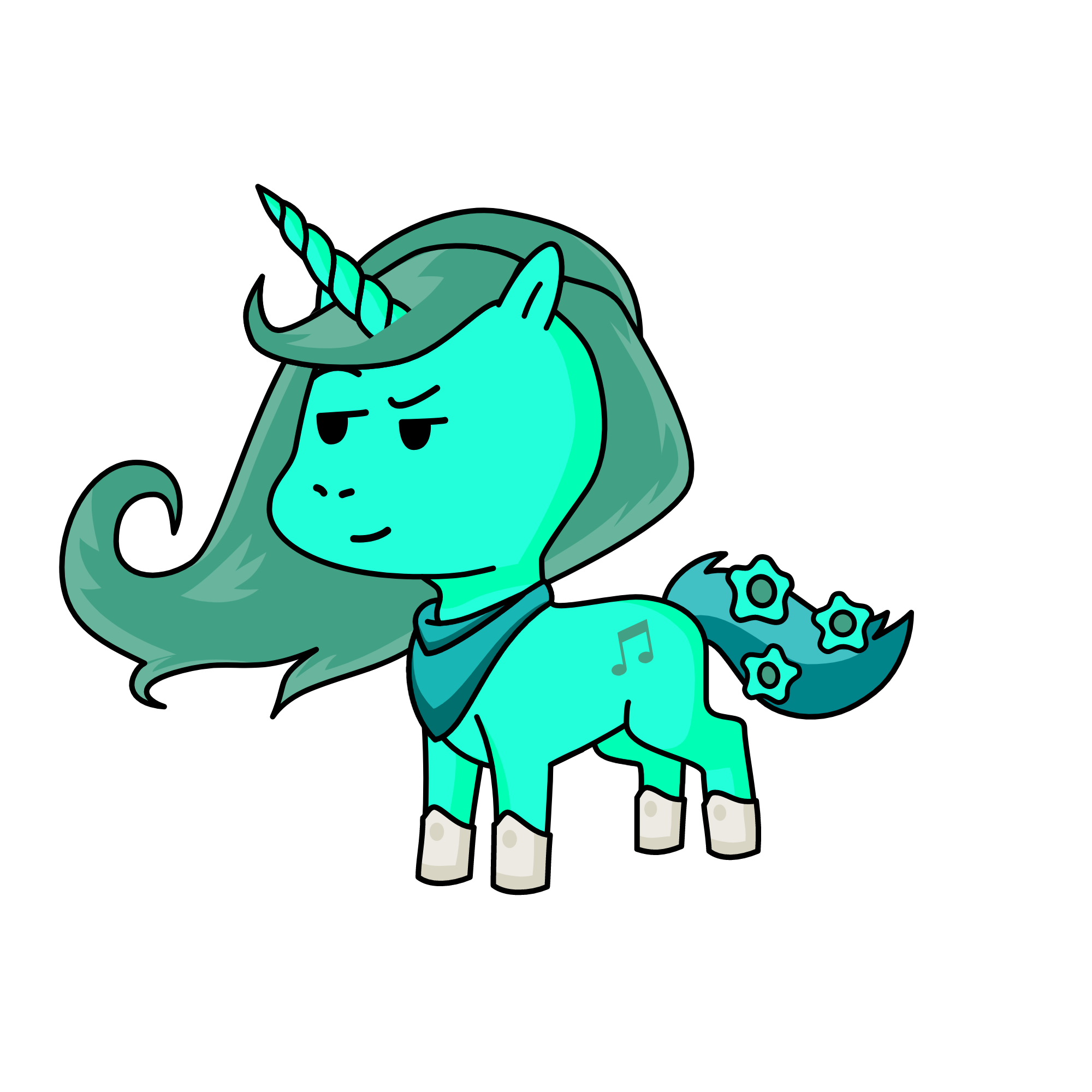 Mintie, the unicorn
