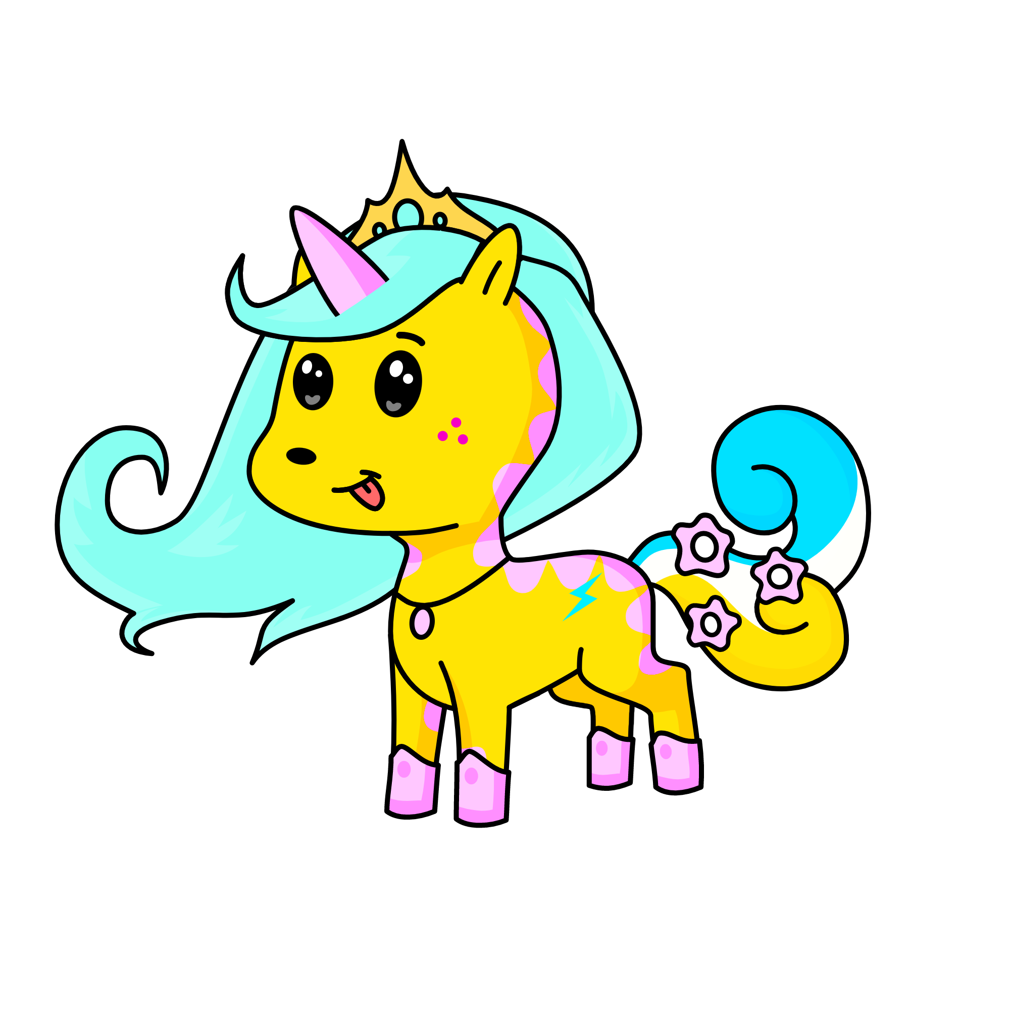 Princess Fuzzy, the unicorn