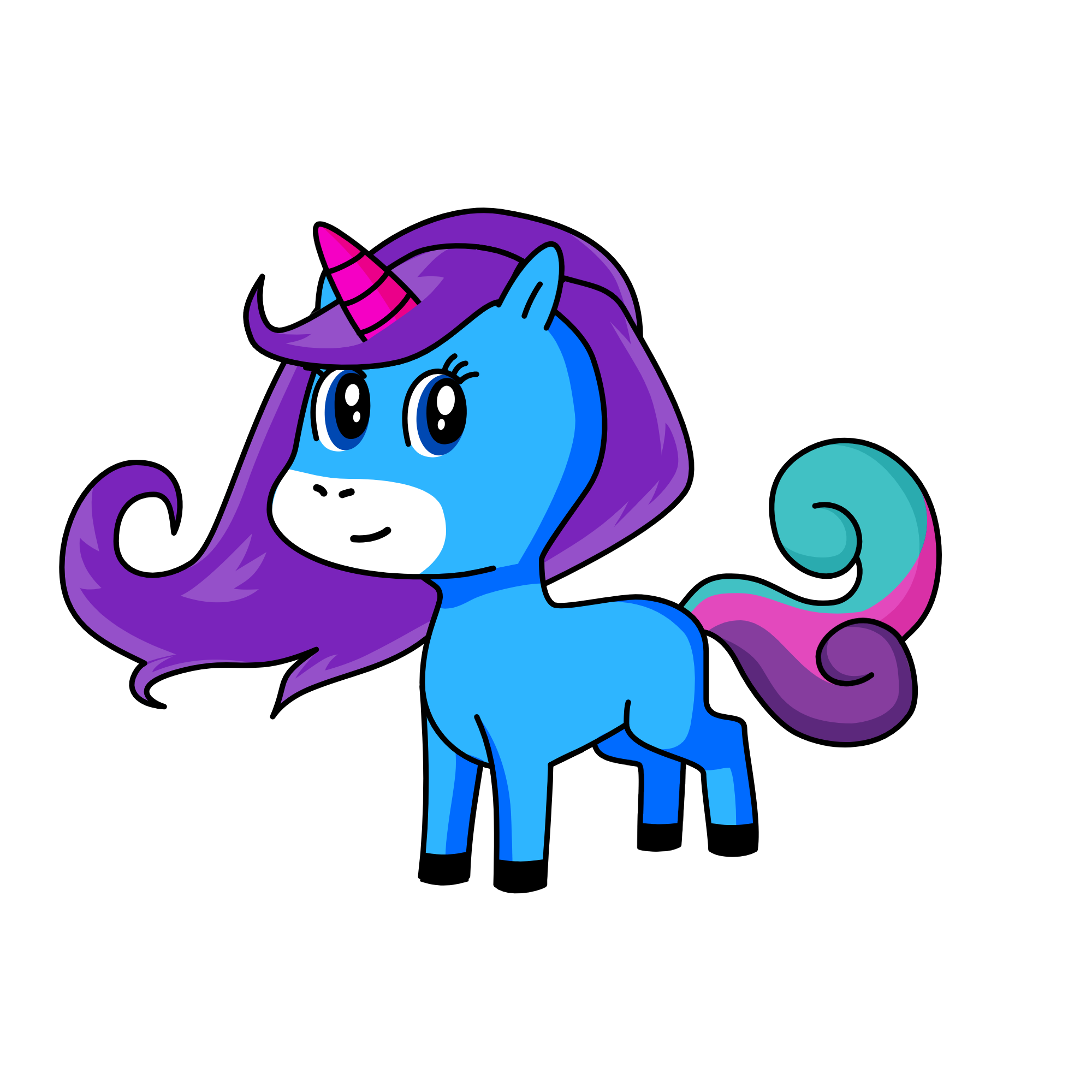 pony, the unicorn