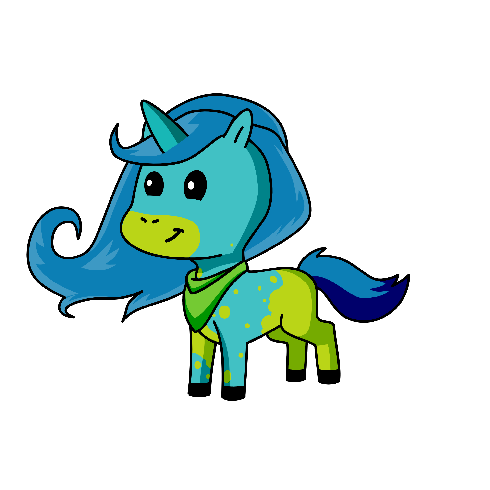 messy, the unicorn