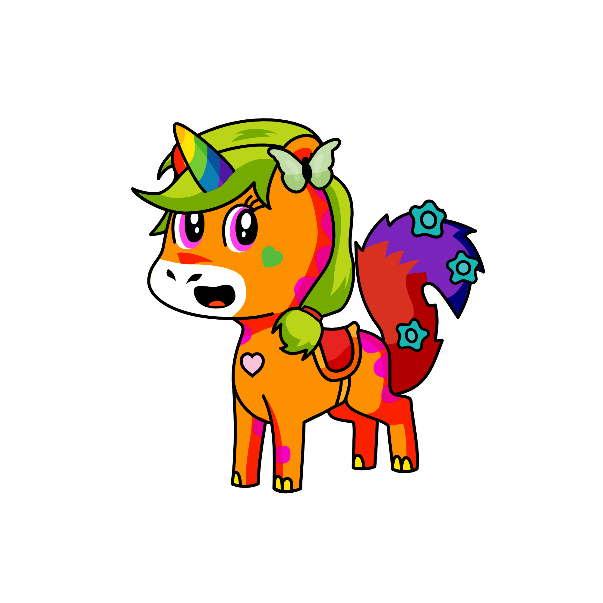 Blushy, the unicorn