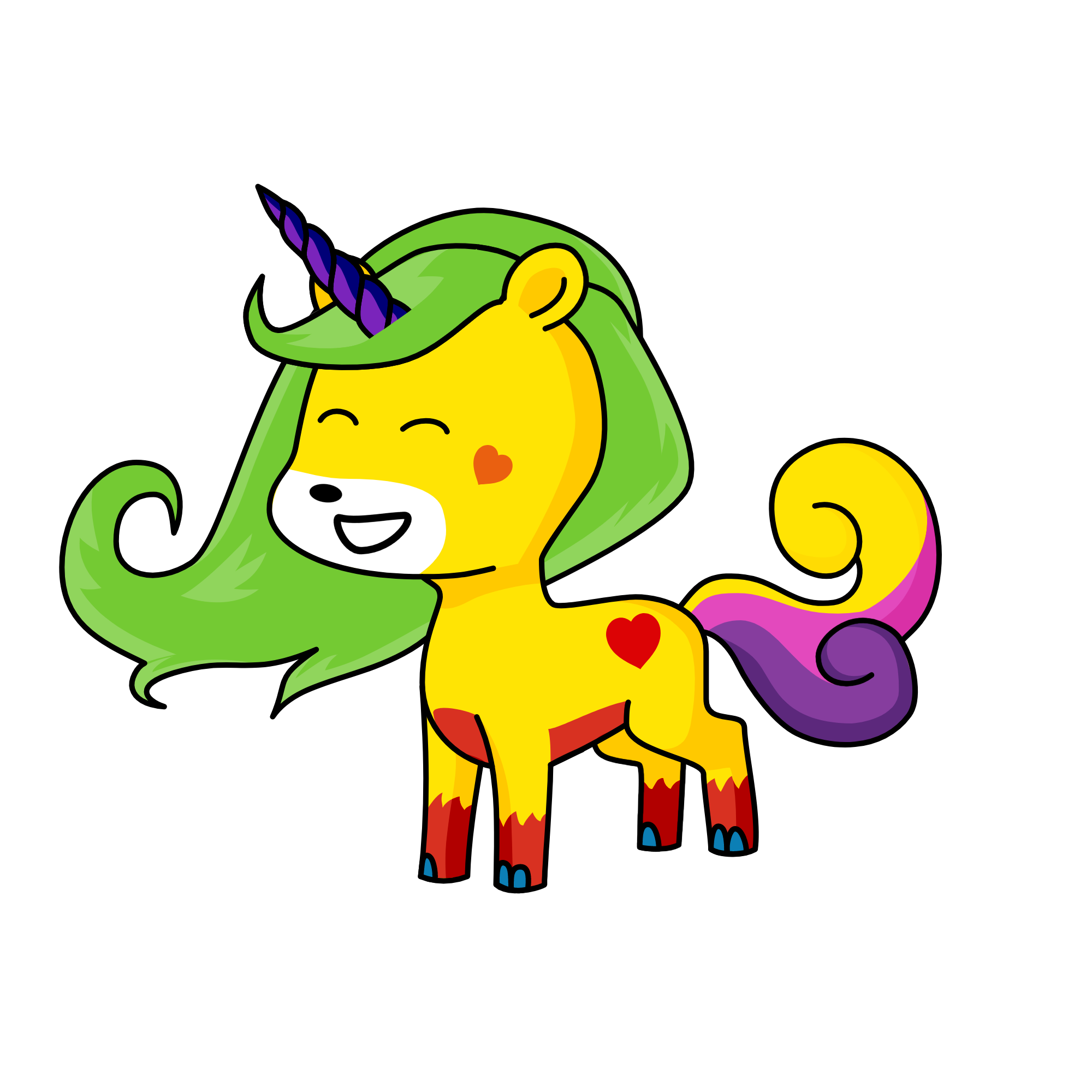 Smiley, the unicorn