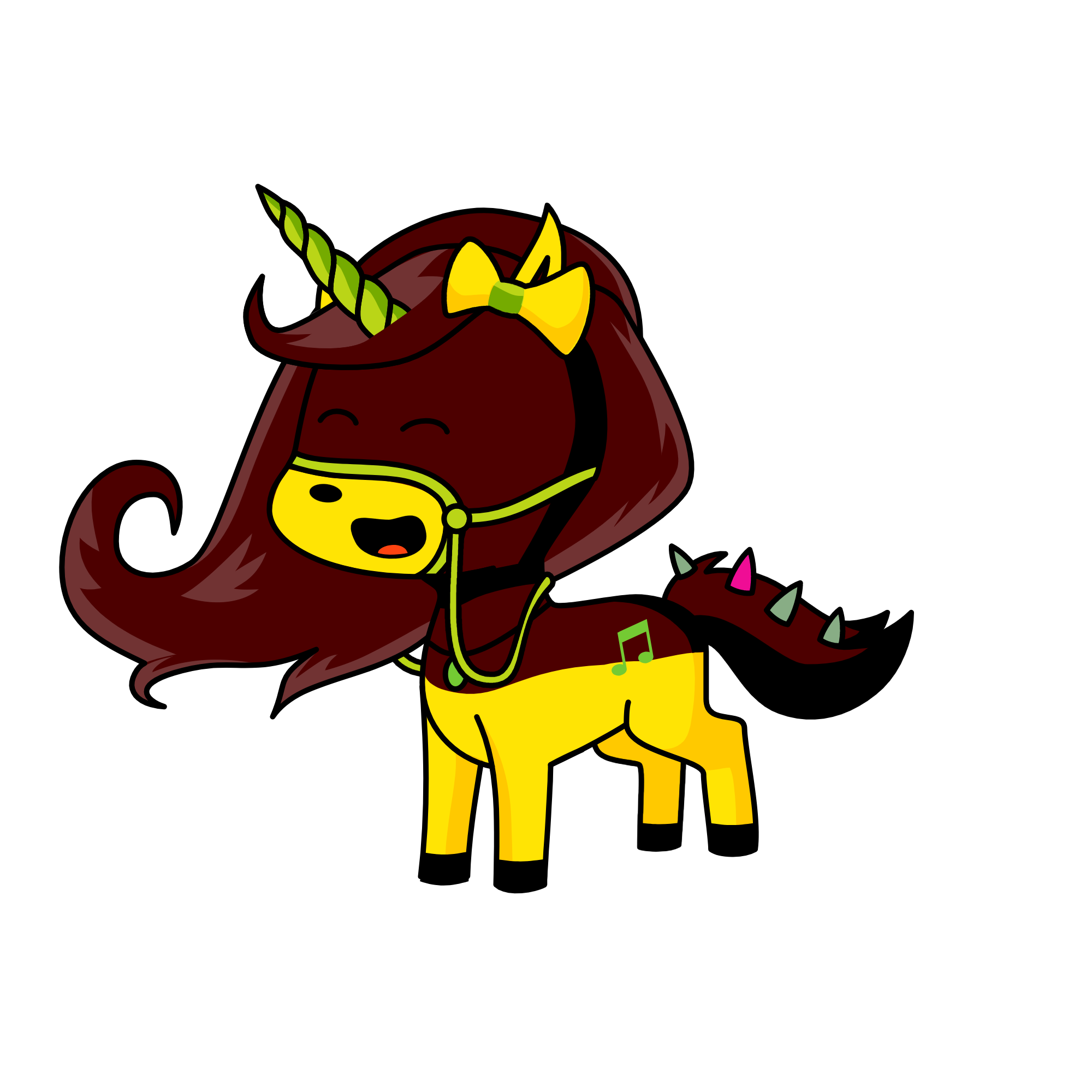 Poop Pee Fart Laughing (Glamour Brown Sing), the unicorn