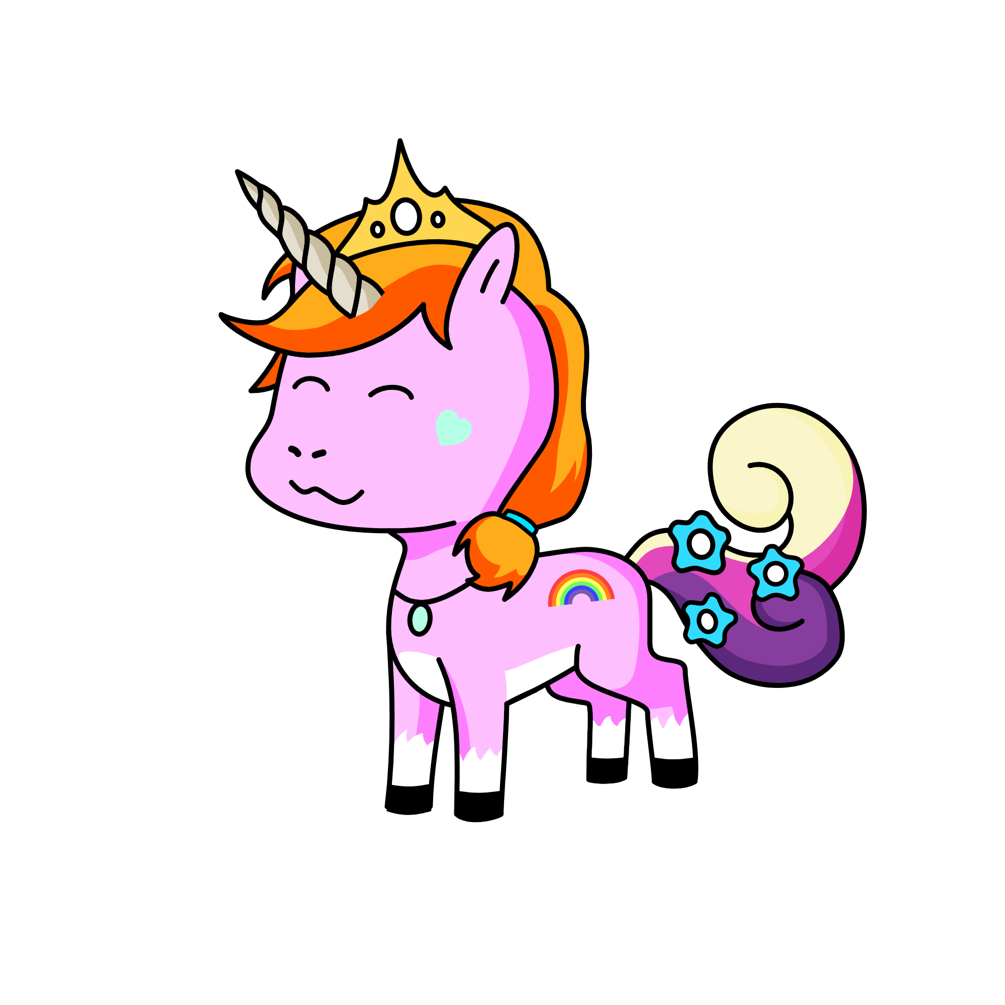 queen rainbow, the unicorn
