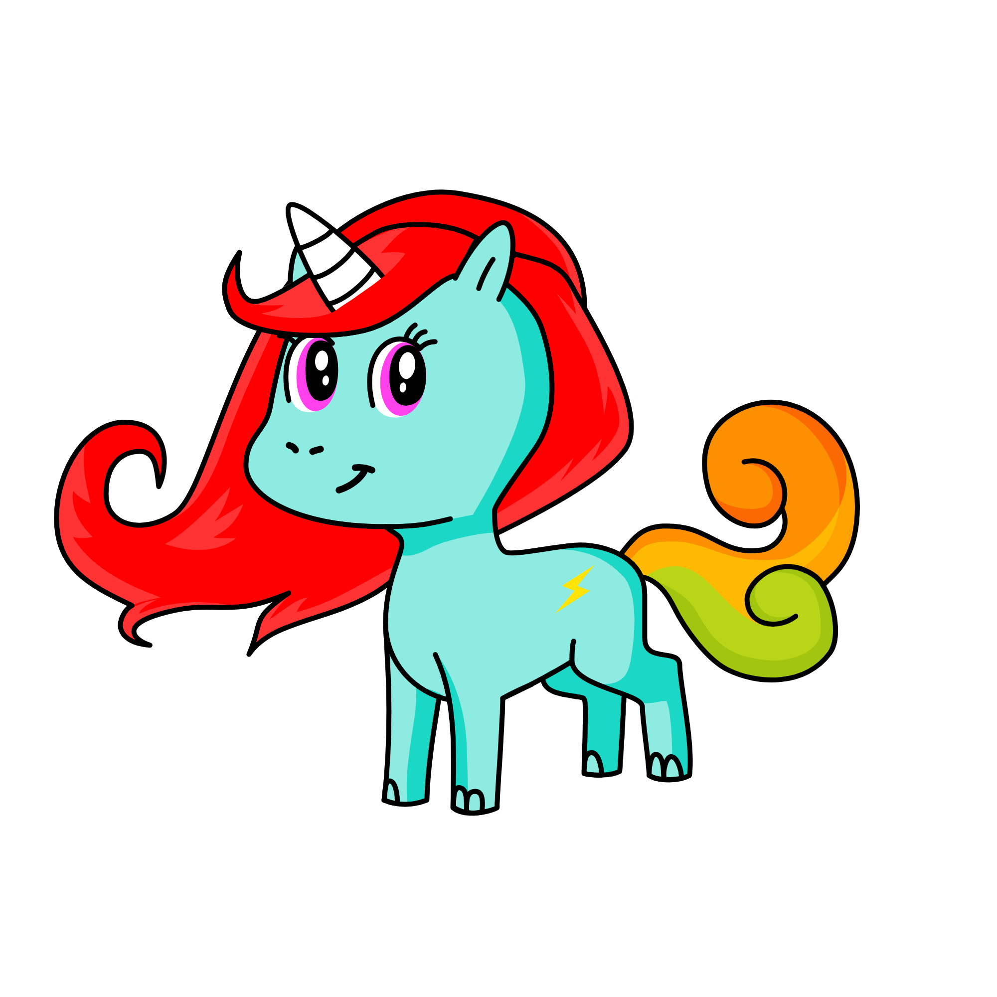 Rainbow Dash, the unicorn