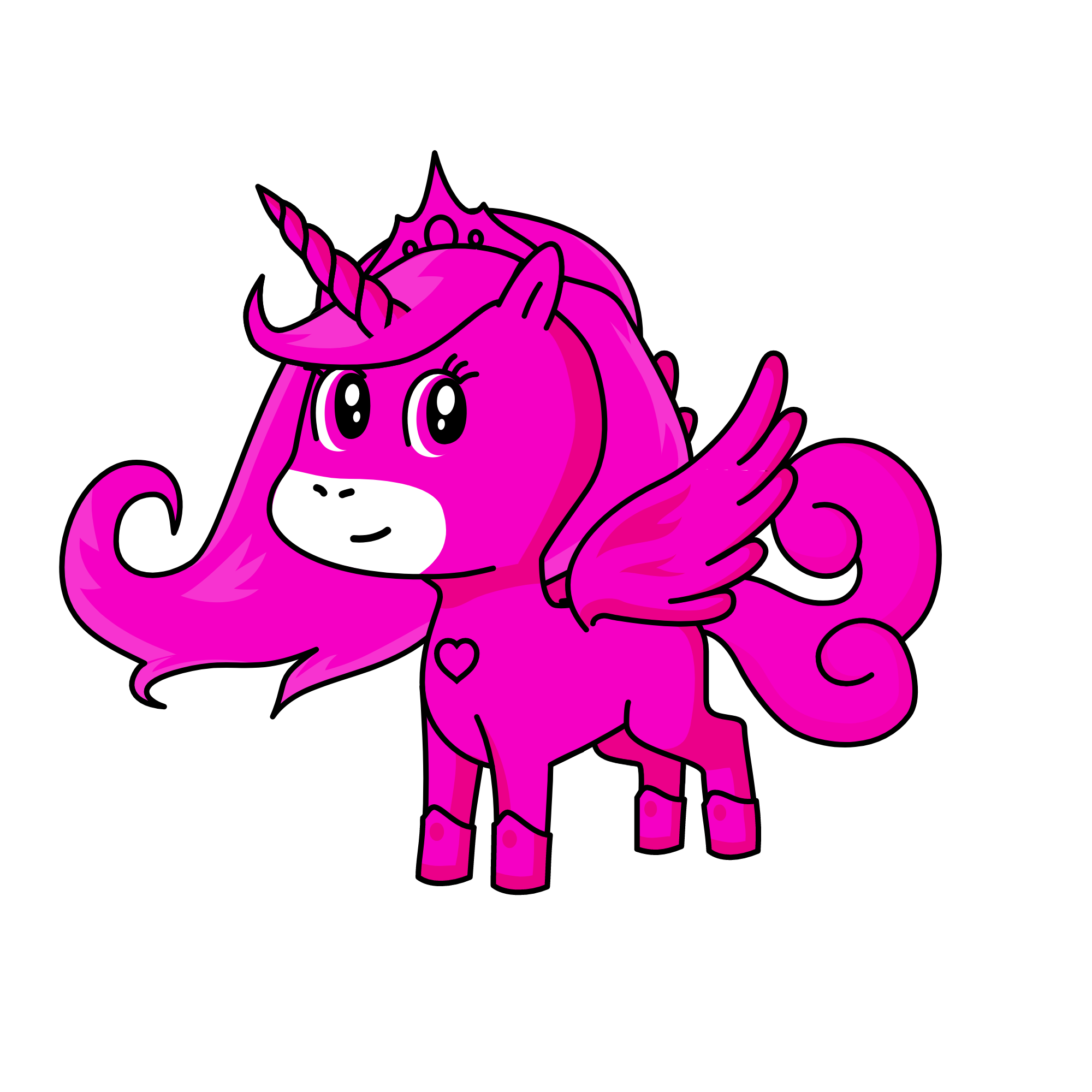 Pinky the Princess of PINK, the unicorn