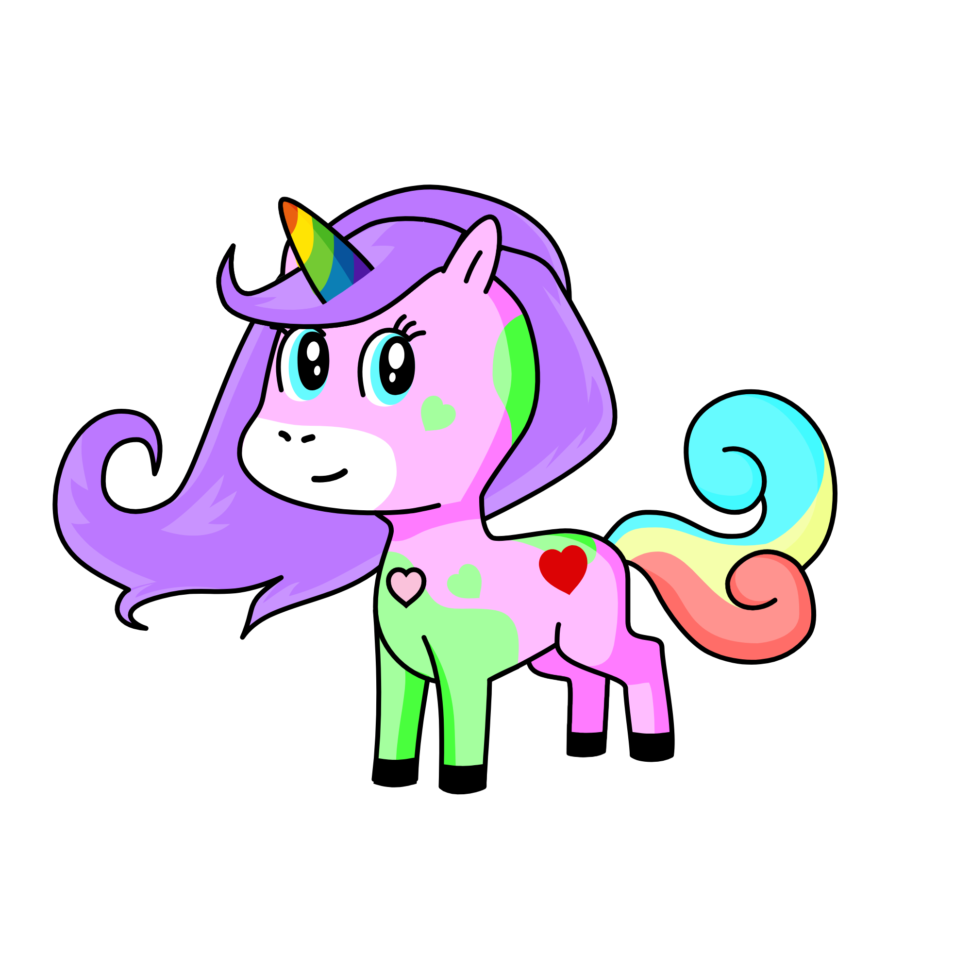 pricess rainbow, the unicorn