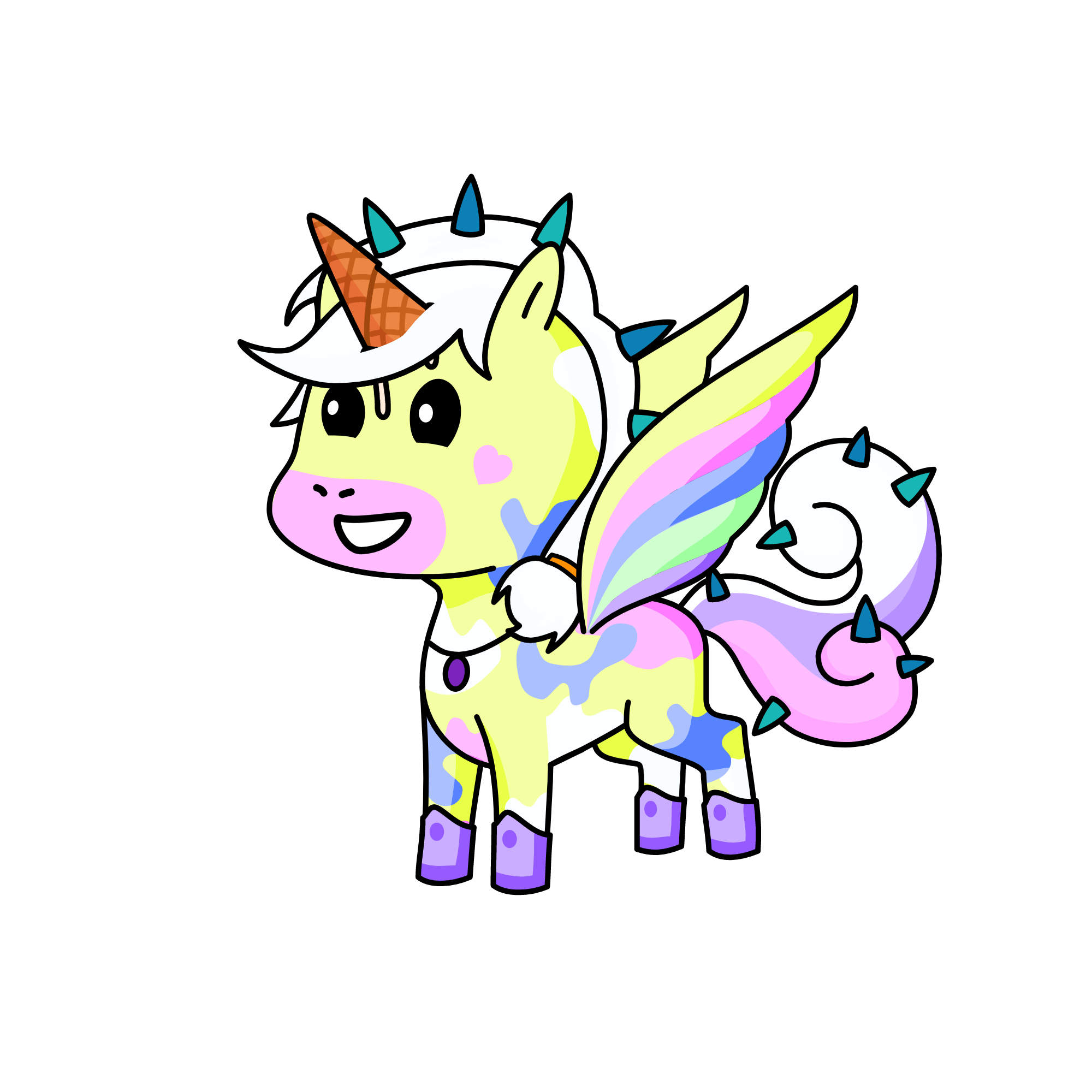 my ever first unicorn with ice cream and wings!, the unicorn