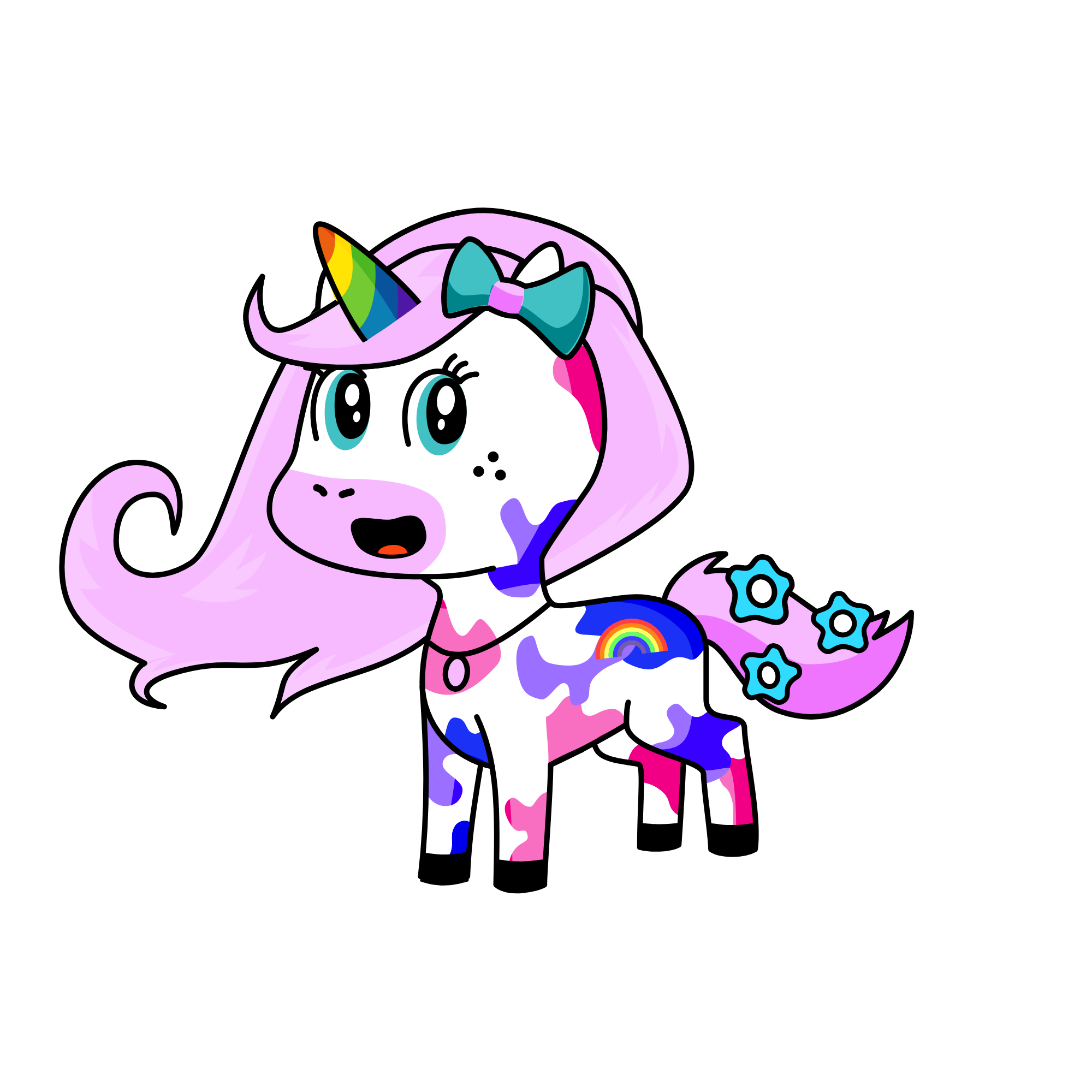 splash of colour, the unicorn