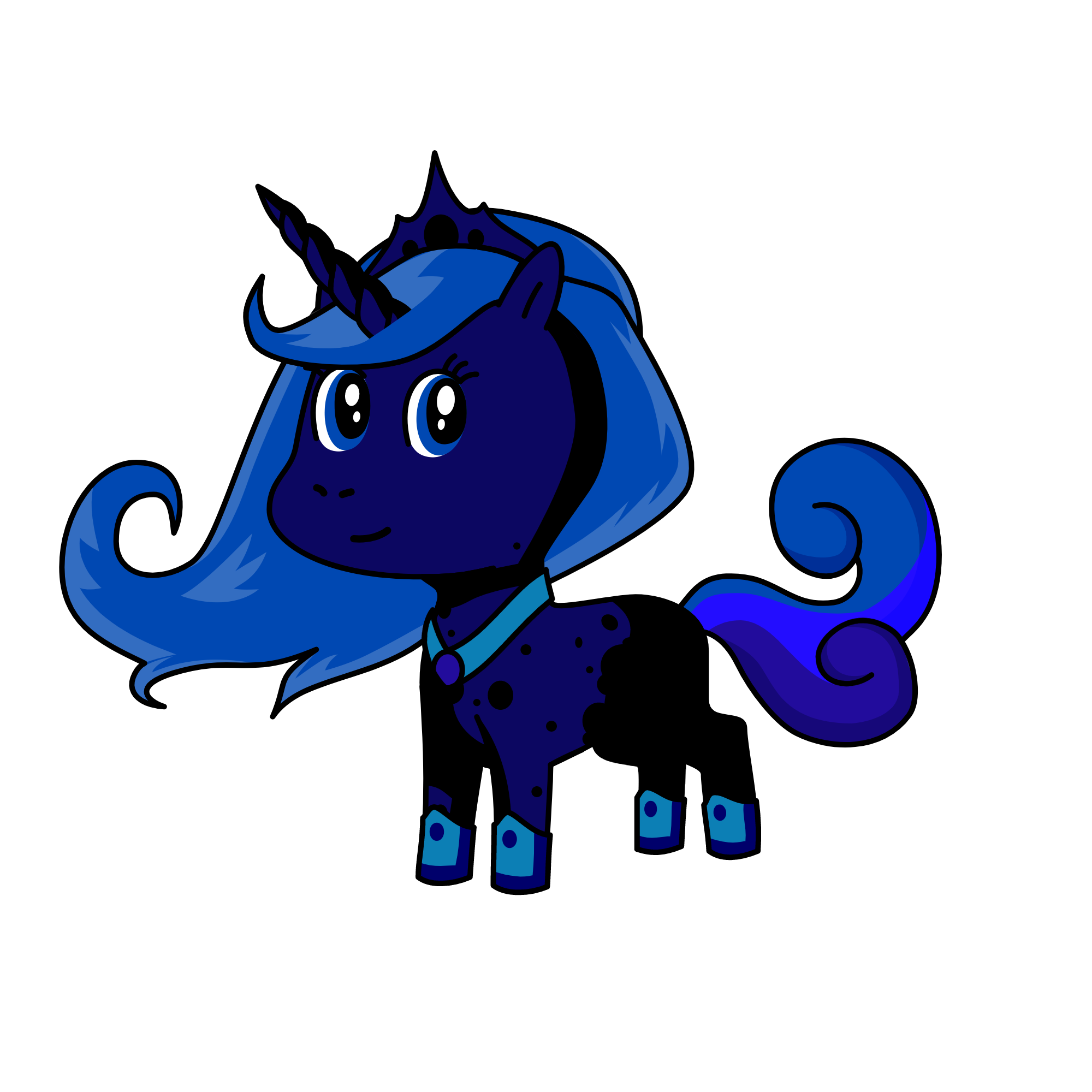 Princess luna ripoff version, the unicorn