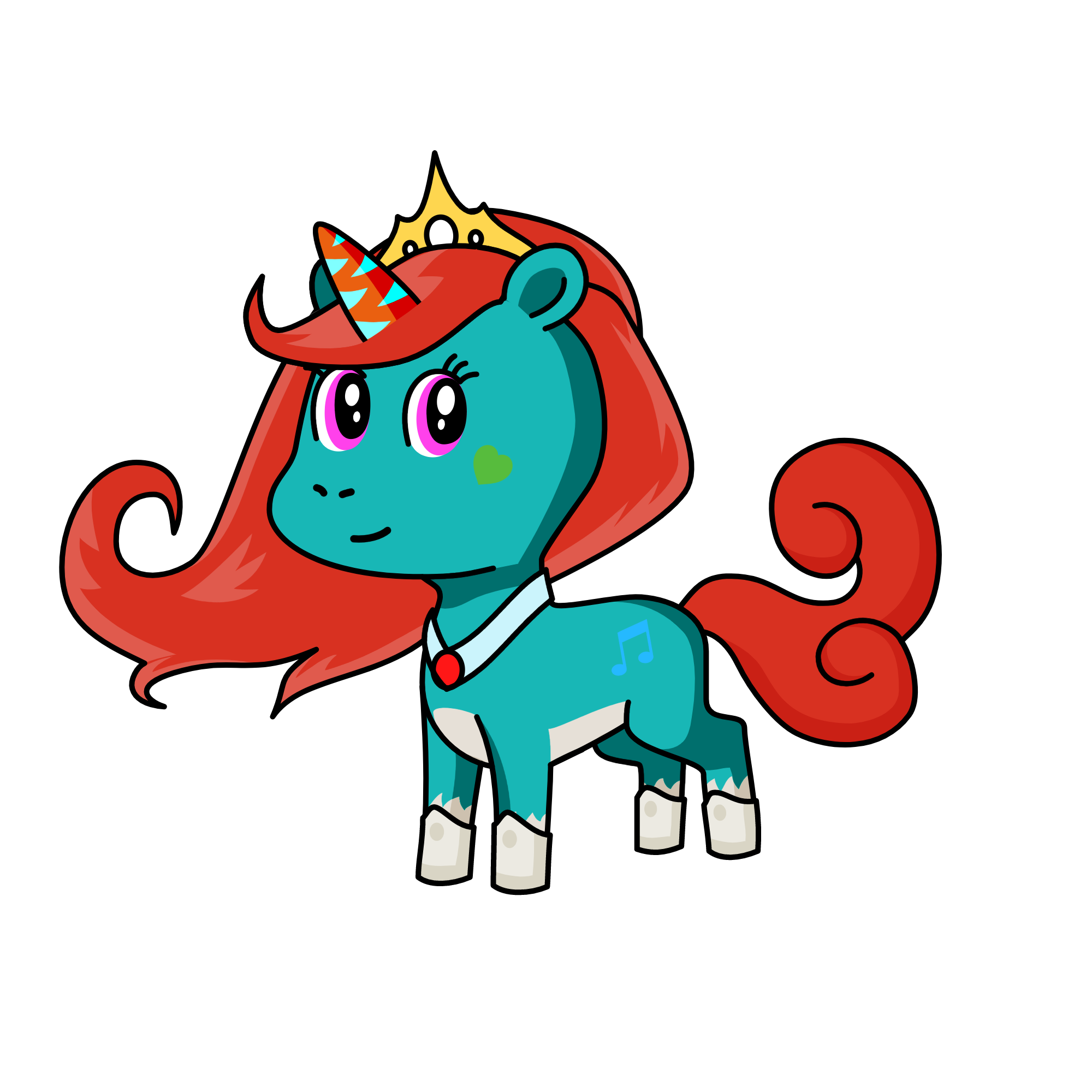 Red, the unicorn