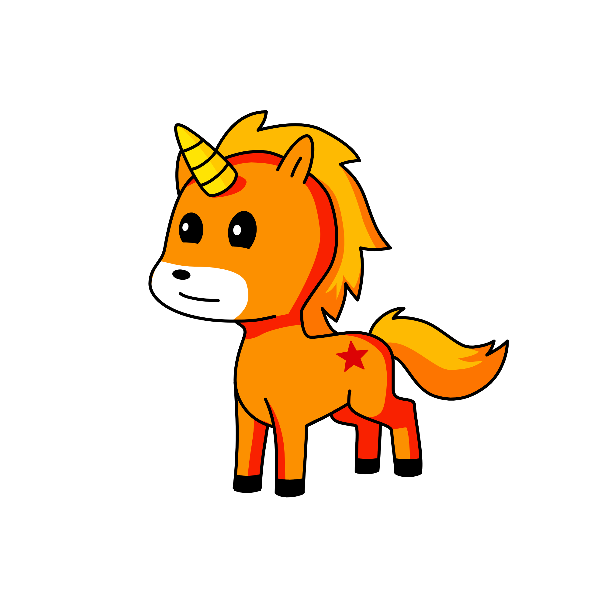 Scratch cat , the unicorn