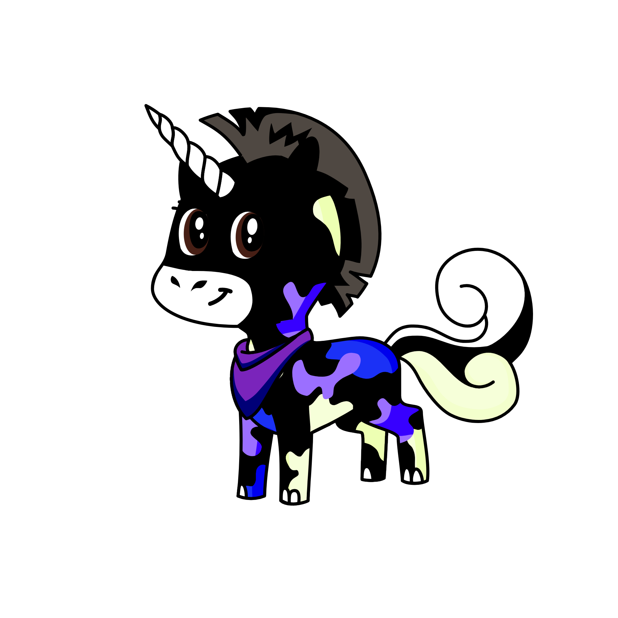 A Mythical Zebra , the unicorn