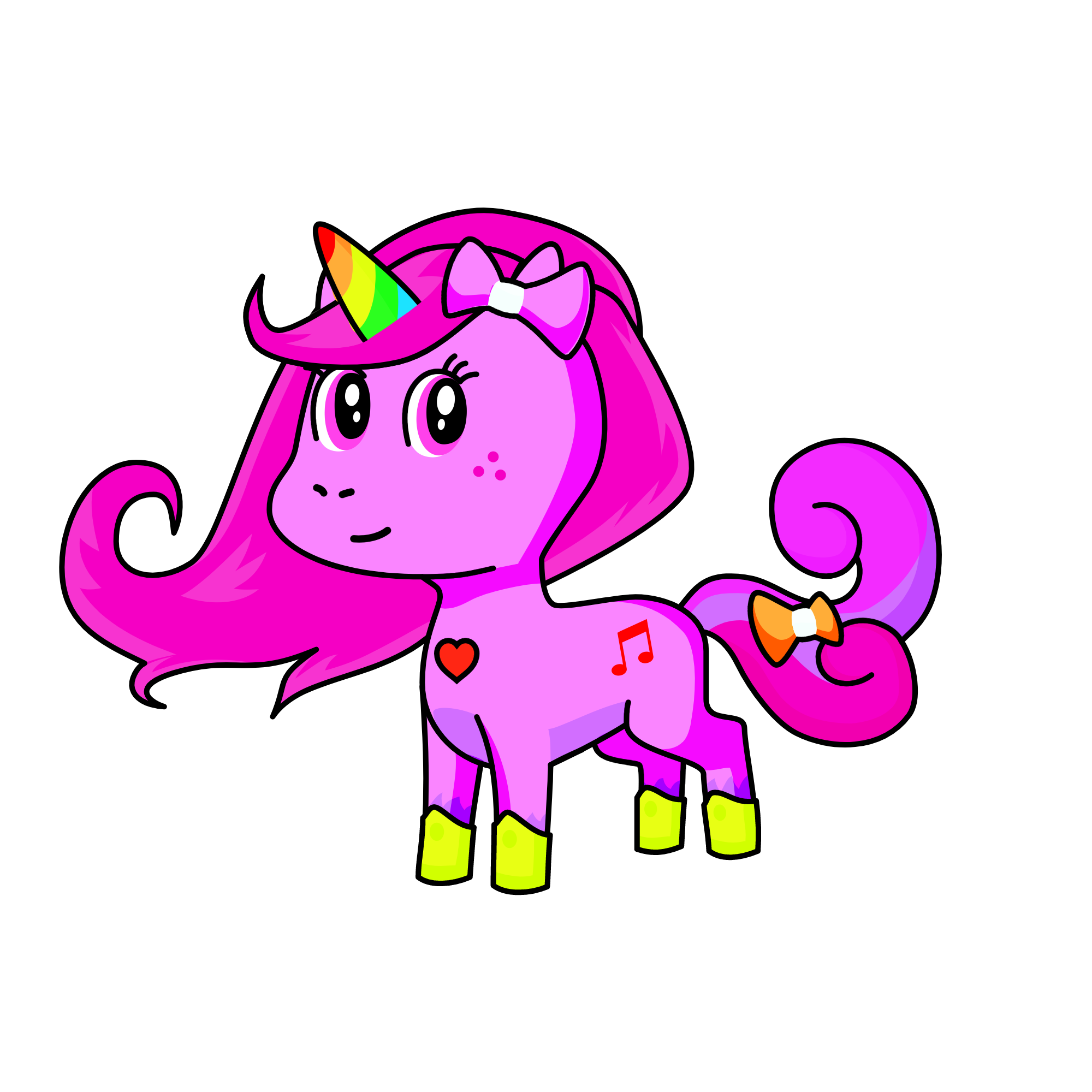 SUPER ULTRA PINK, the unicorn