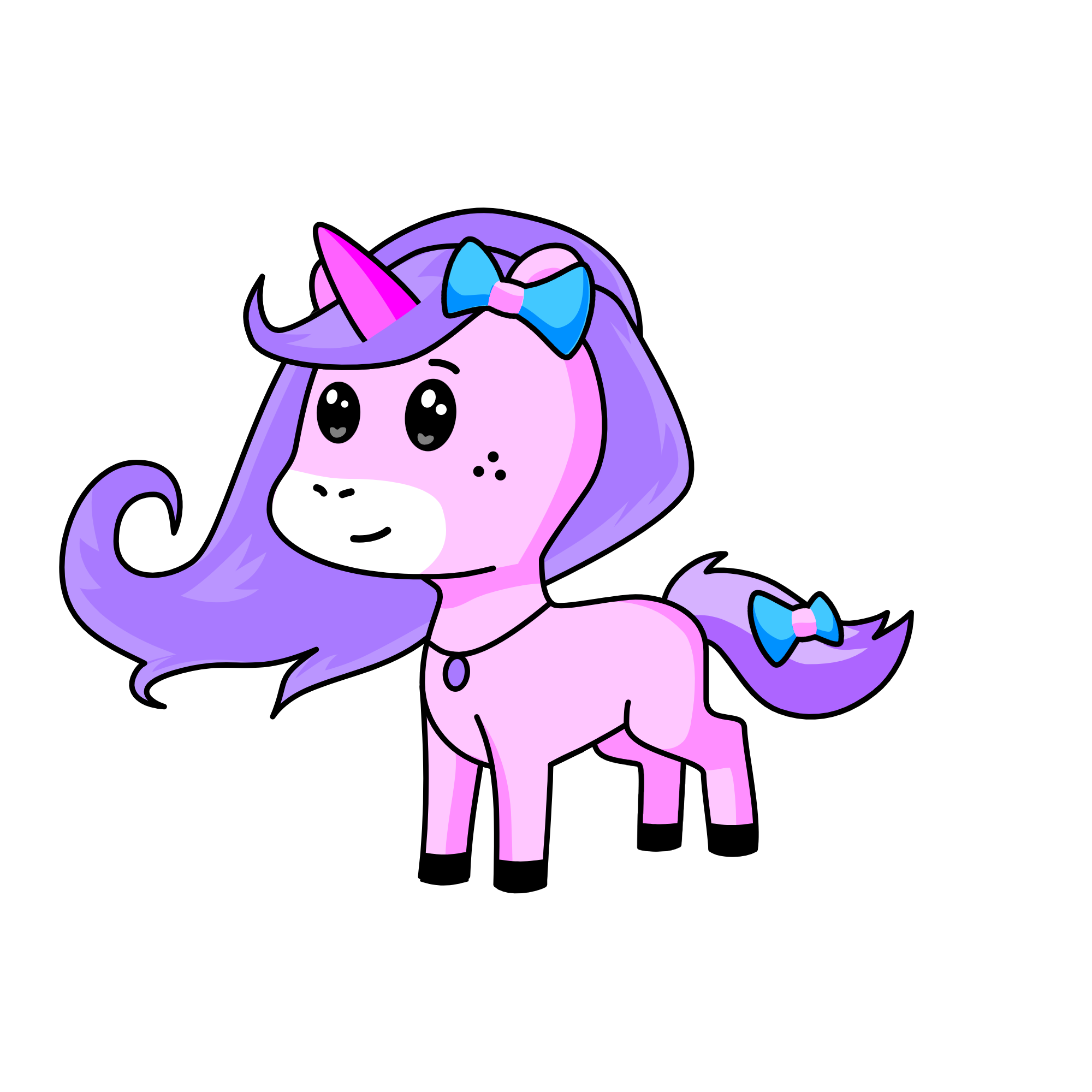 粉粉, the unicorn